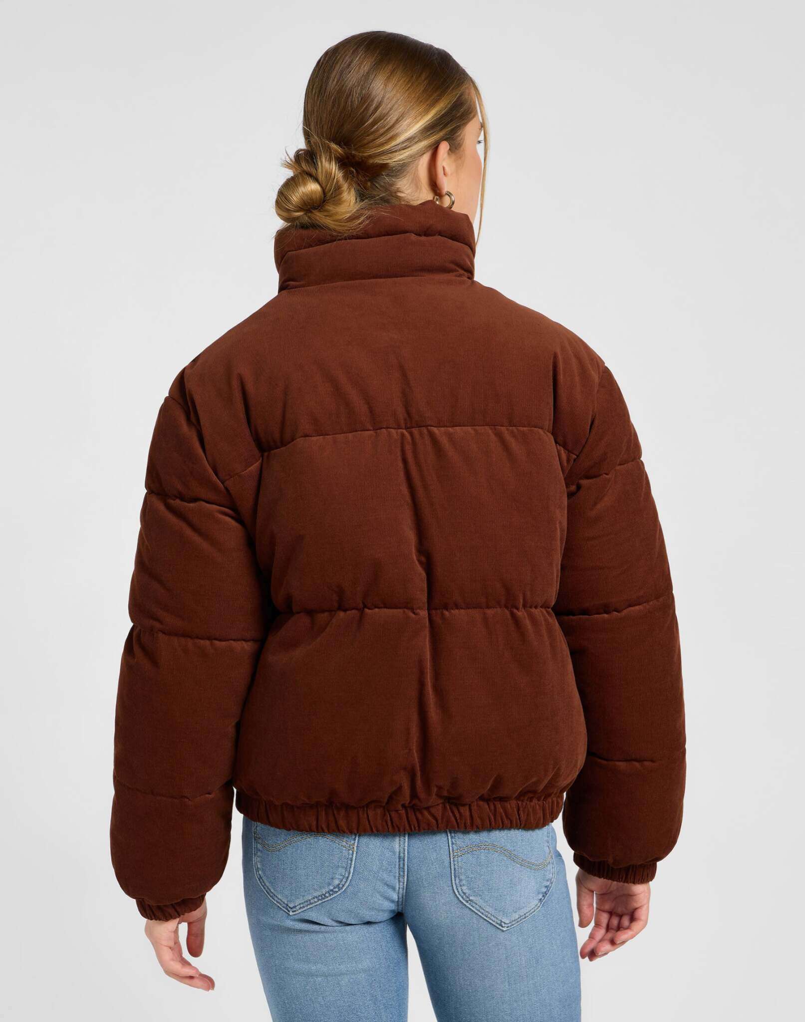 Rider Puffer Jacket in Luxe Brown Jacken Lee