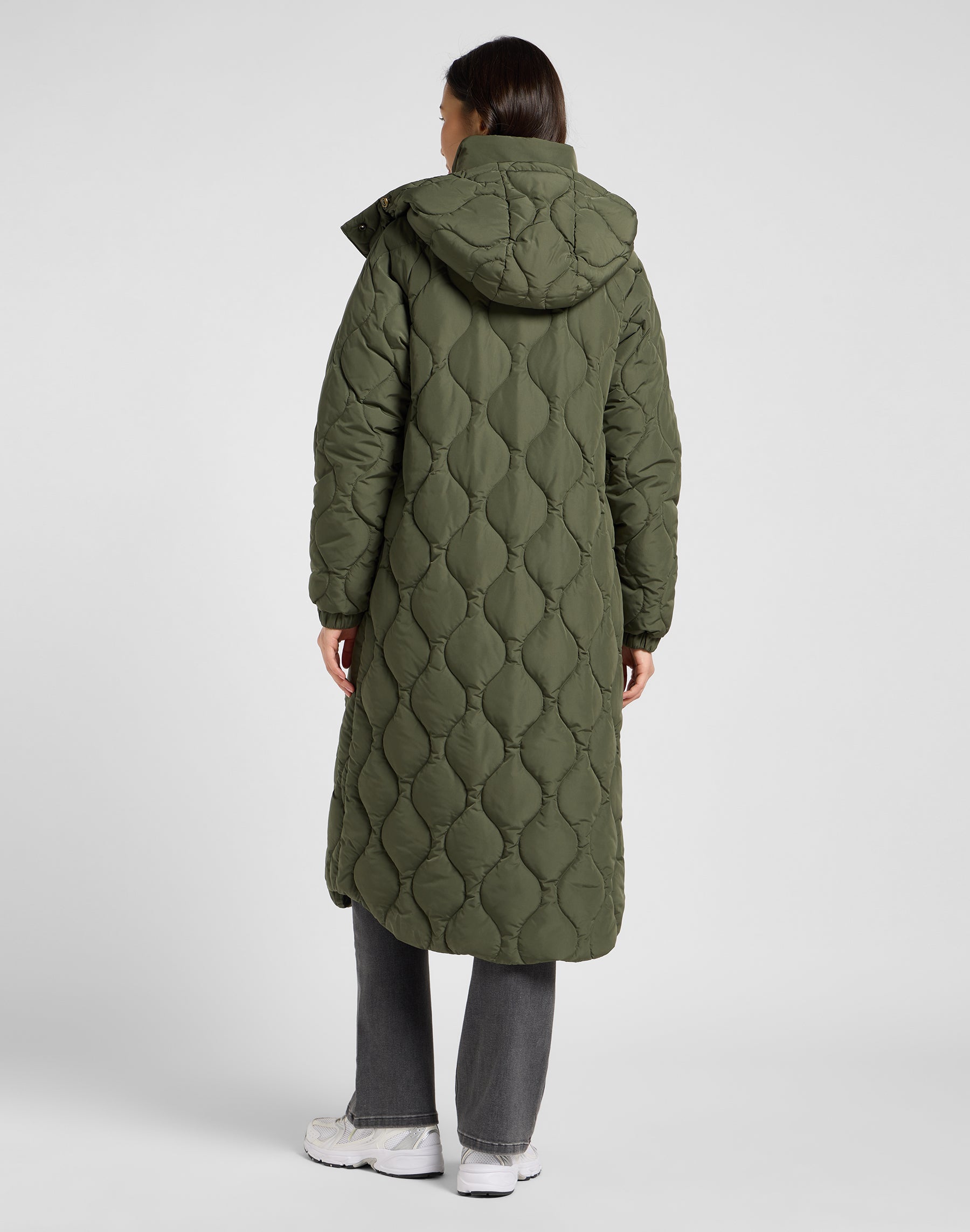 Long Puffer in Oak Moss Jacken Lee