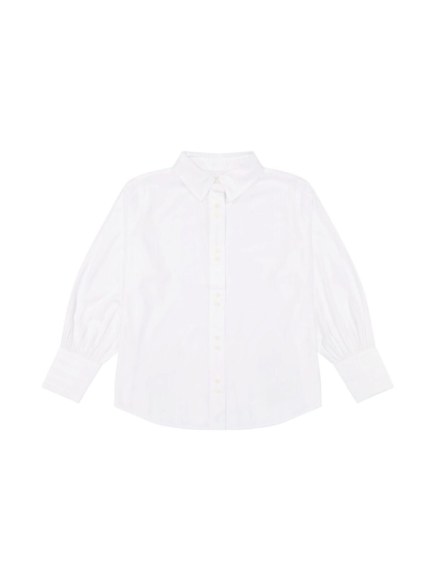 Balloon Sleeve Shirt in Bright White