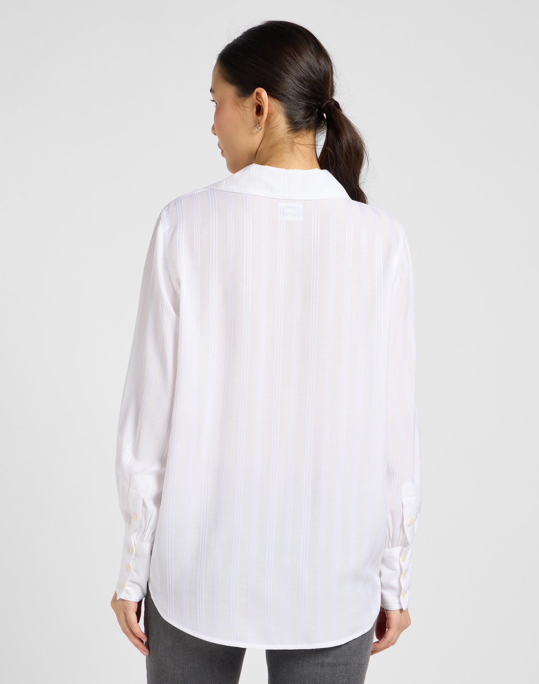 Balloon Sleeve Shirt in Bright White Hemden Lee