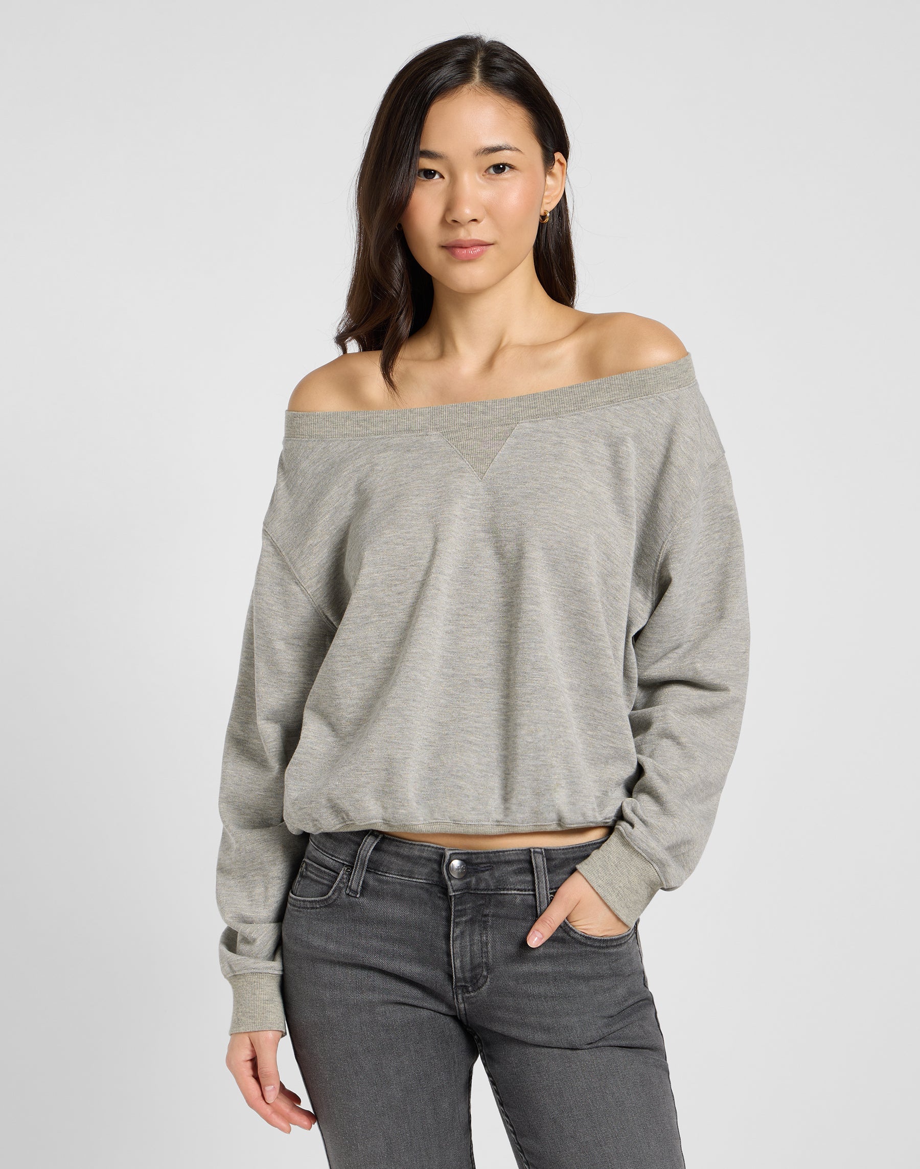 Off Shoulder Sws in Grey Heather Lee Schweiz - Main Image