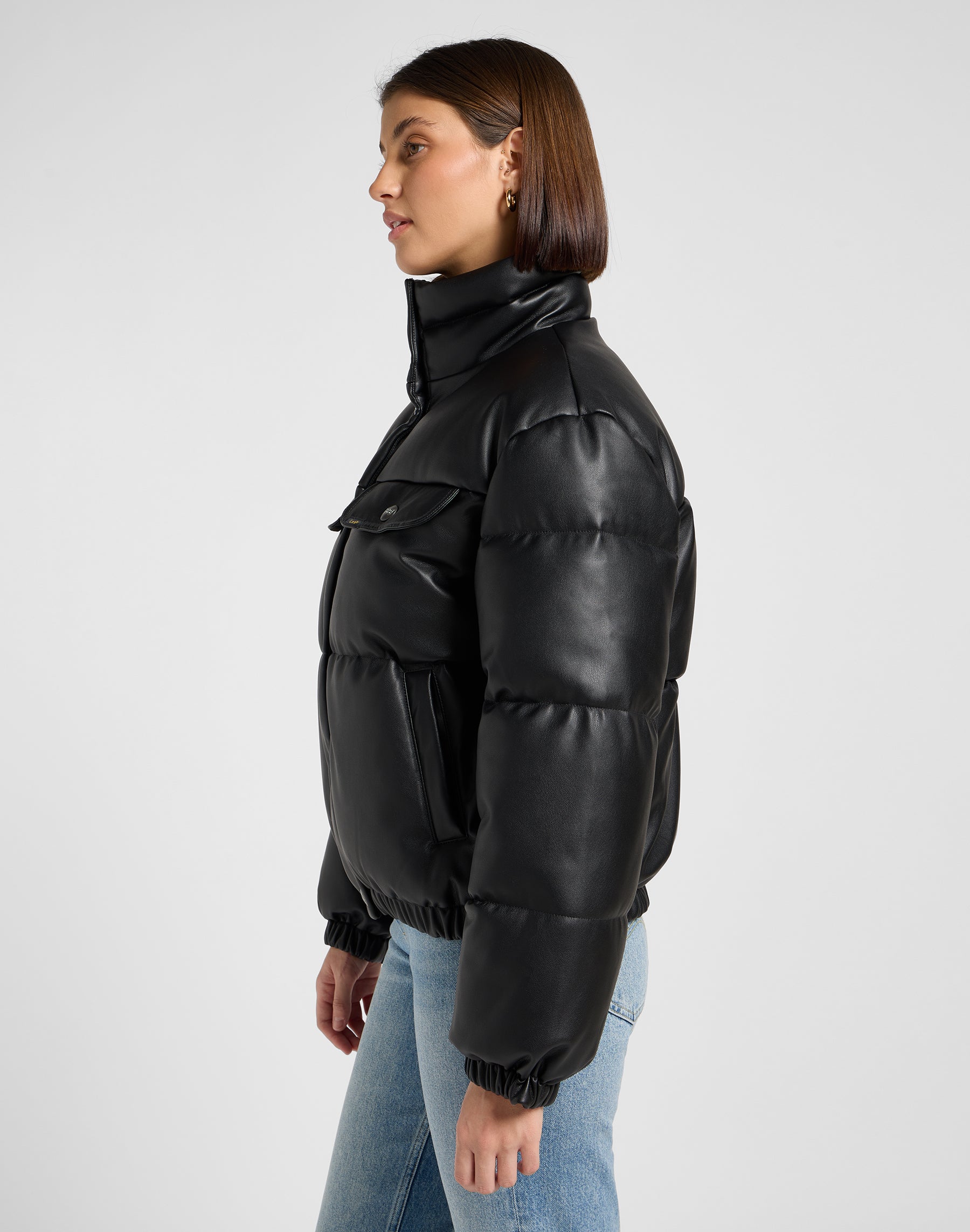 Rider Puffer Jacket in Unionall Black Jacken Lee