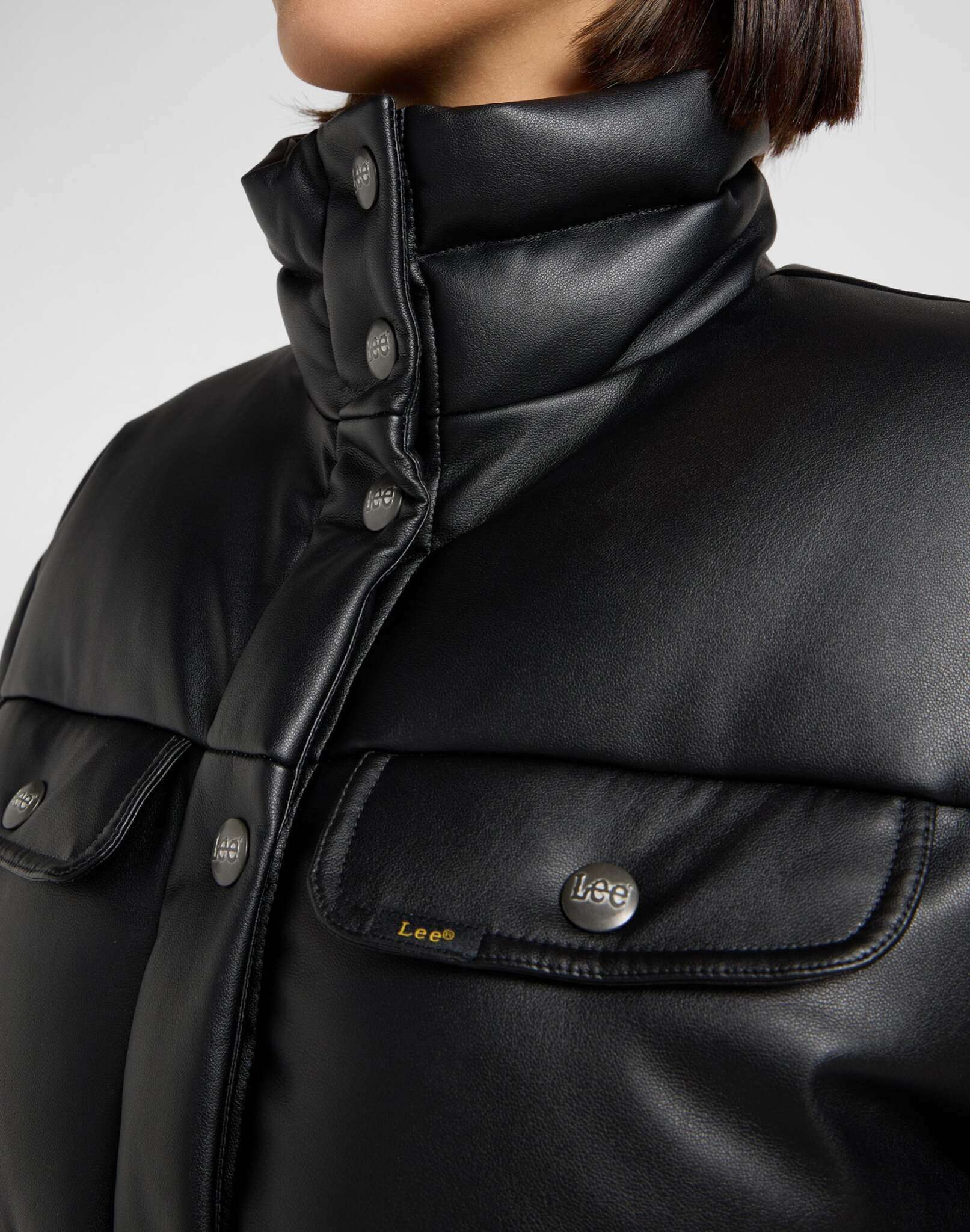 Rider Puffer Jacket in Unionall Black Jacken Lee