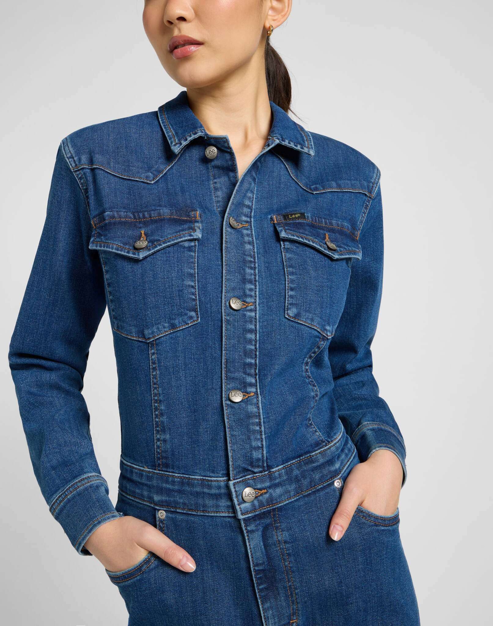 Western Jumpsuit in Upstream Overall Lee