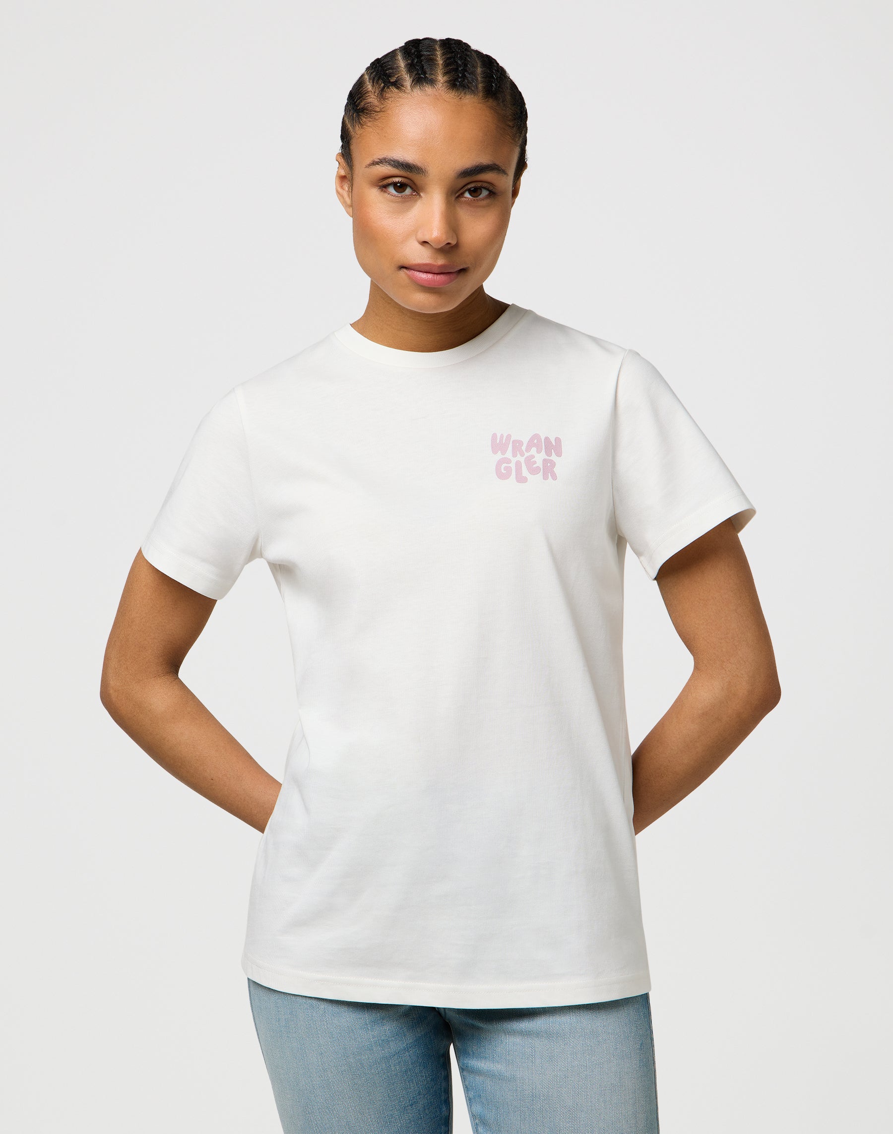 Sign Off Tee in Worn White T-Shirts Wrangler
