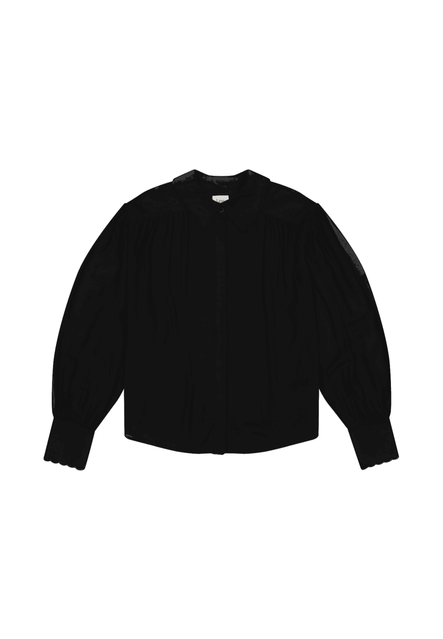 Statement Collar Shirt in Unionall Black Hemden Lee