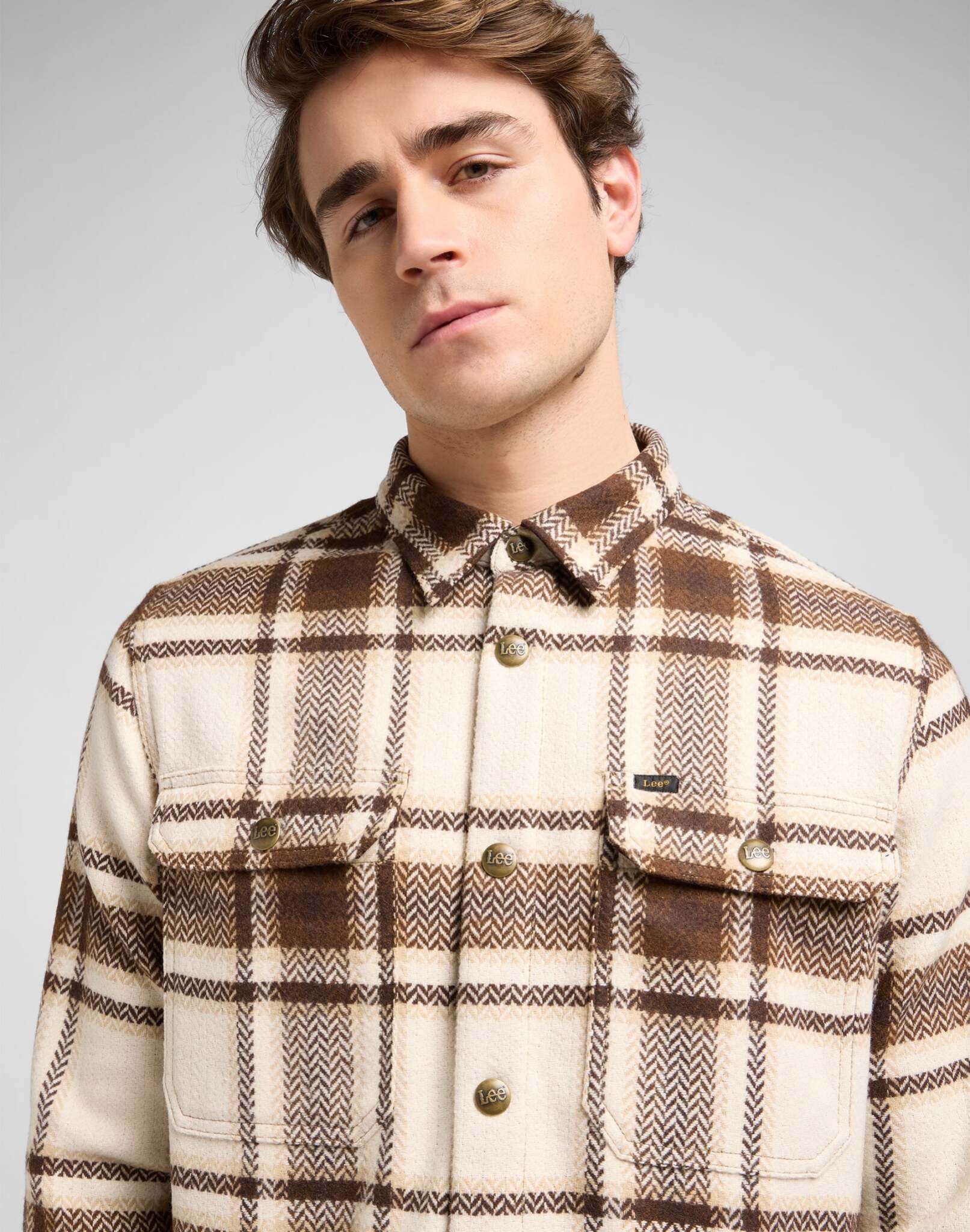 Relaxed Overshirt in Arabica Plaid Hemden Lee