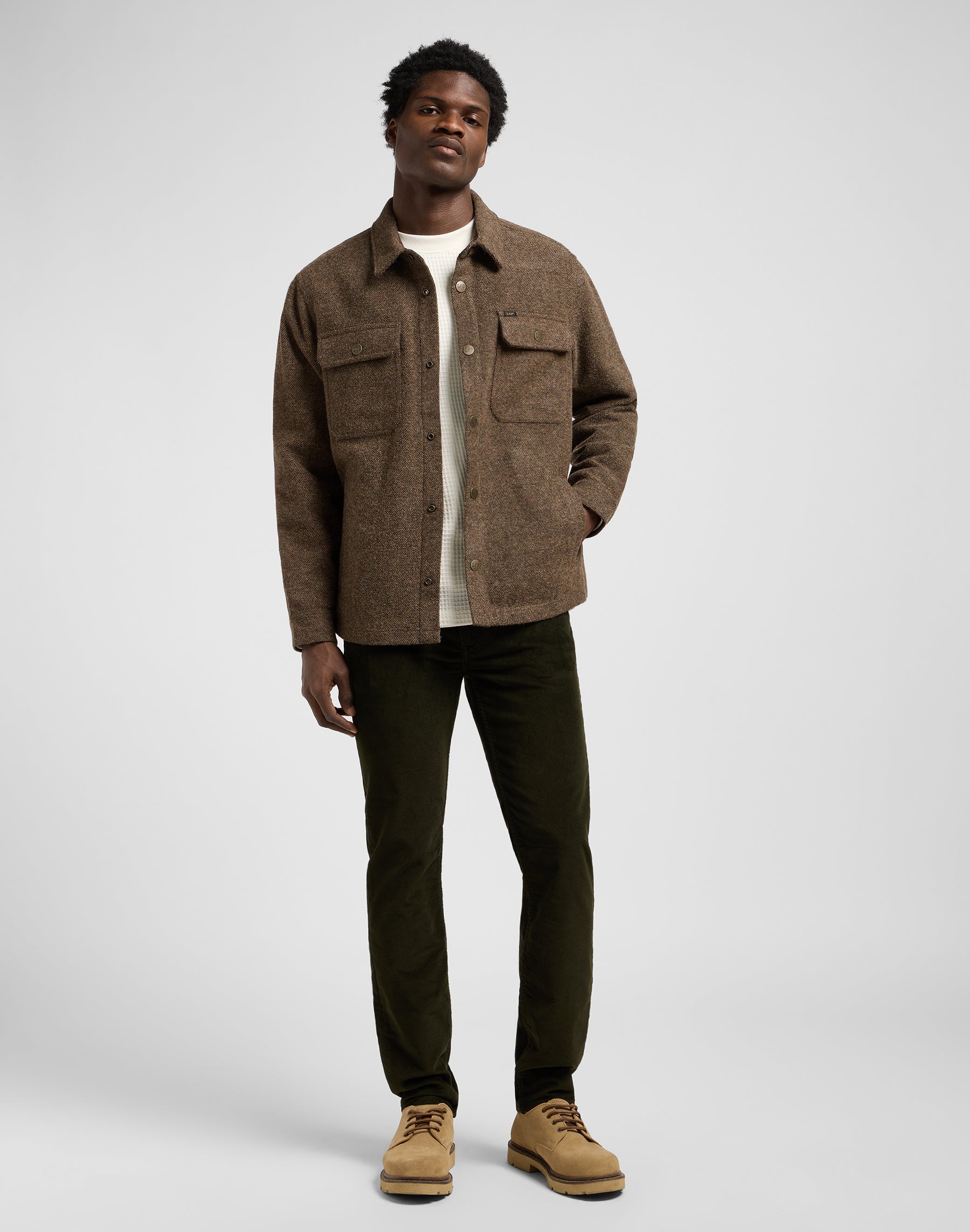 Overshirt in Brown Jaspe Hemden Lee