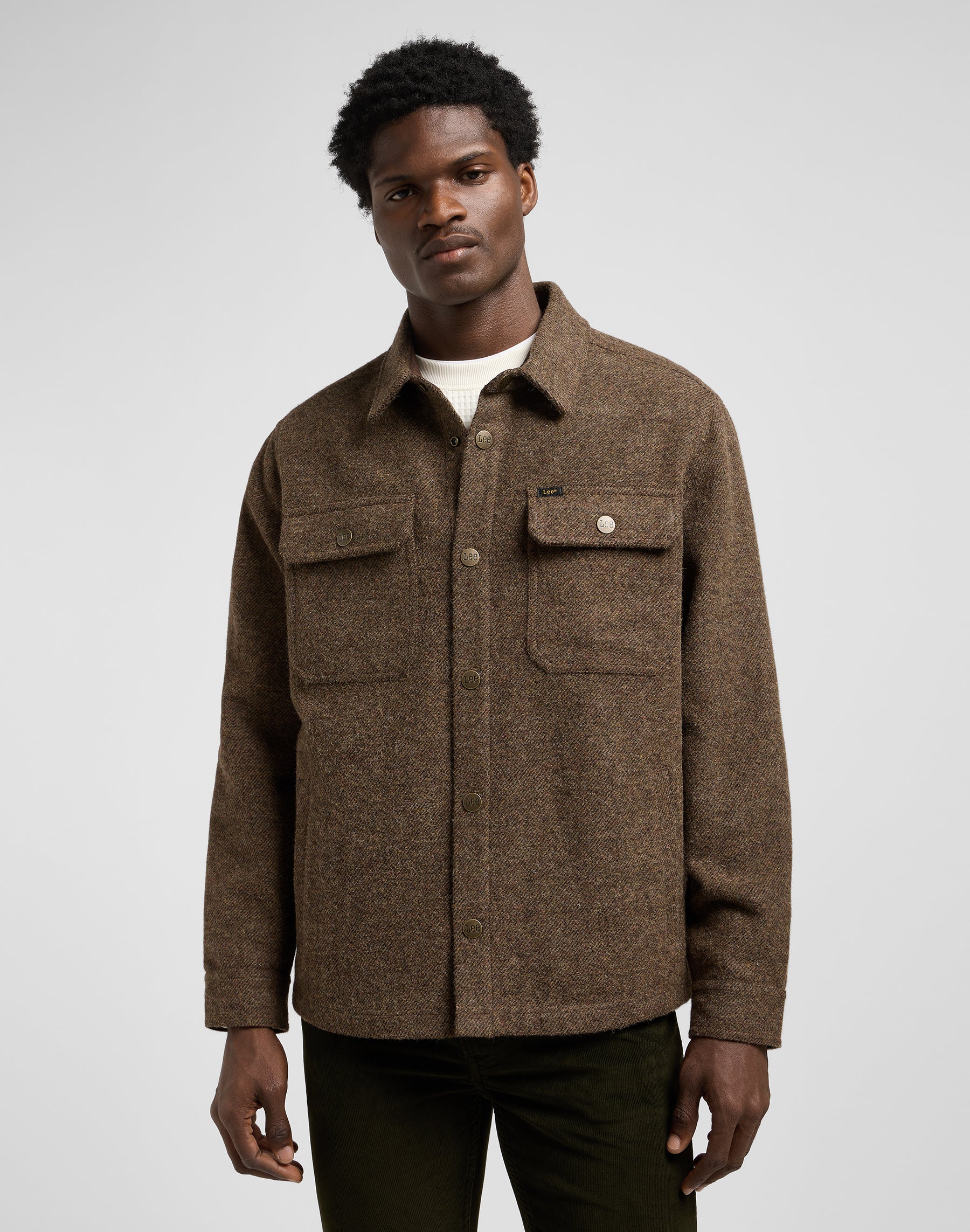 Overshirt in Brown Jaspe Hemden Lee