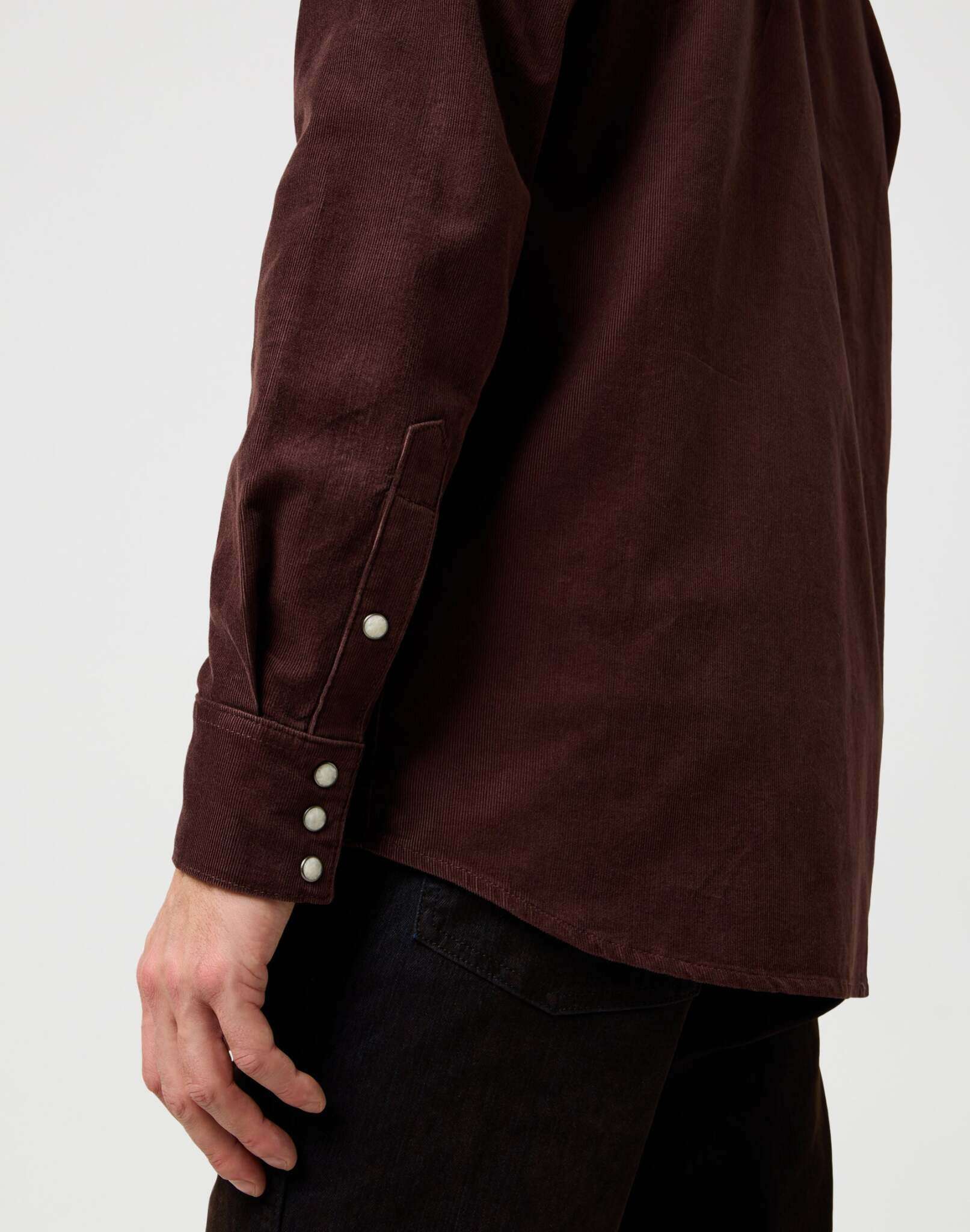Western Cord Shirt in Mahogany Hemden Wrangler