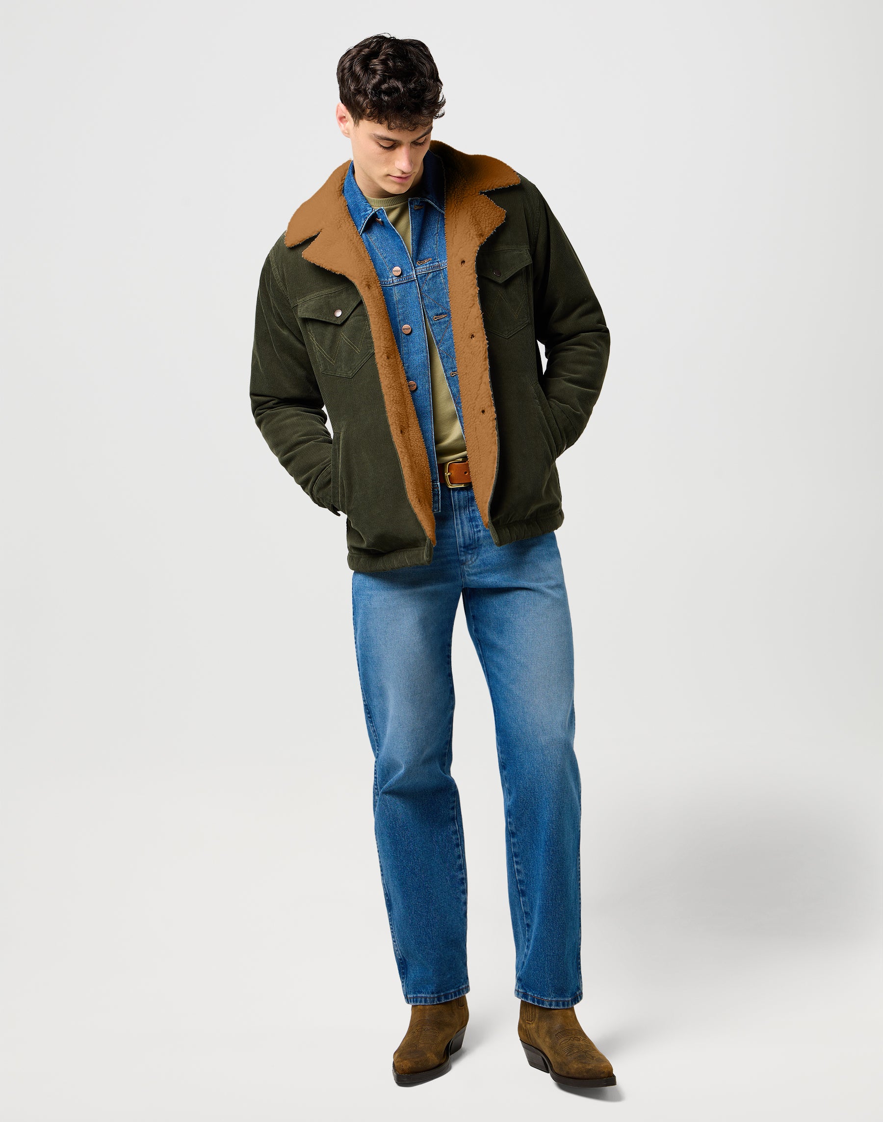 Wrange Coat in Forest Night Jacken Wrangler