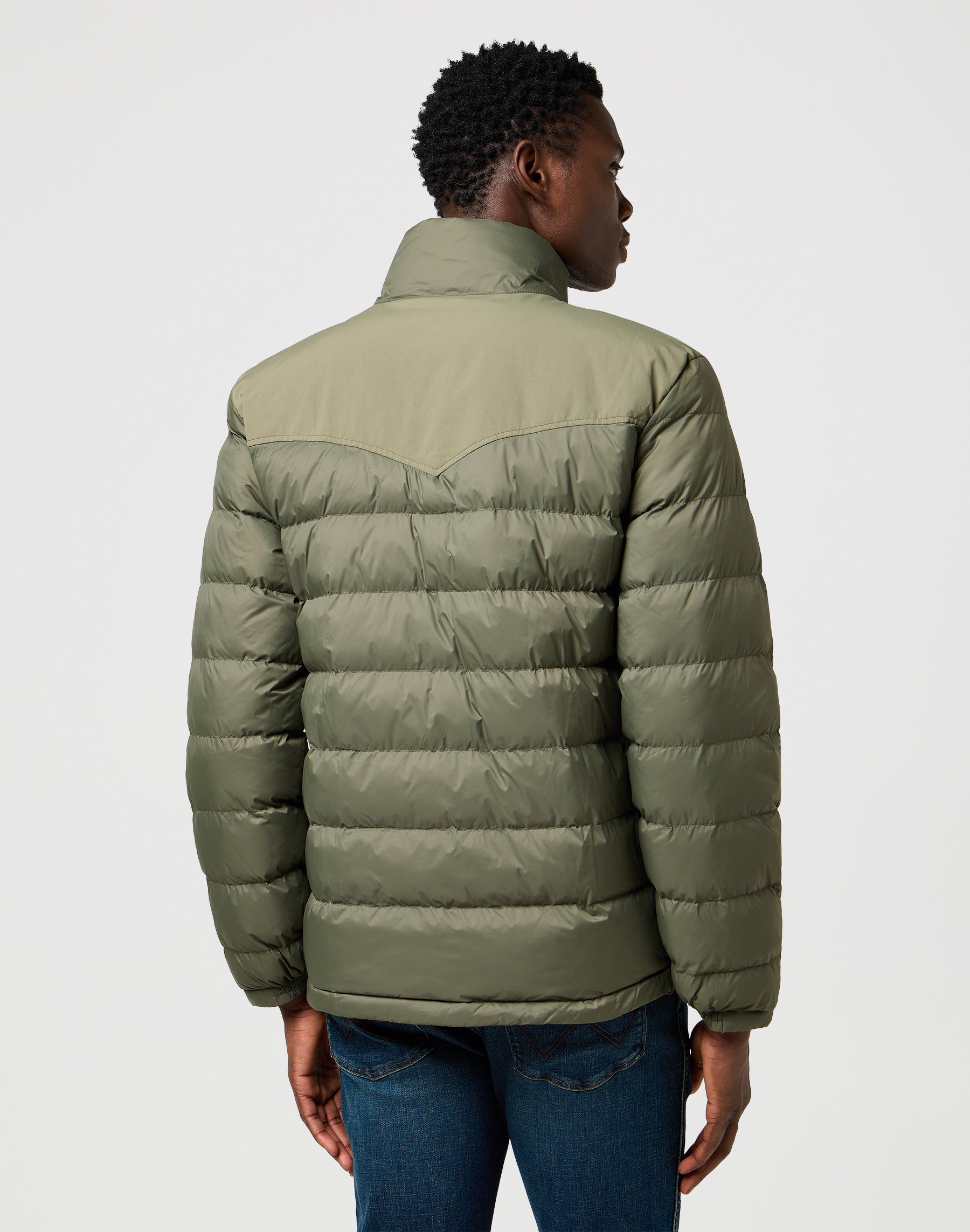 Packable Puffer in Dusty Olive Jacken Wrangler