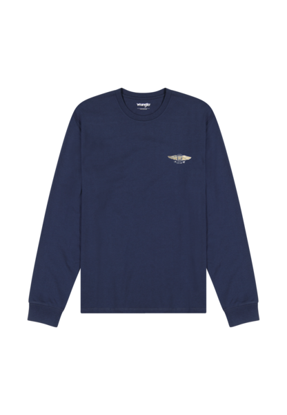 Ls Americana Tee in Navy