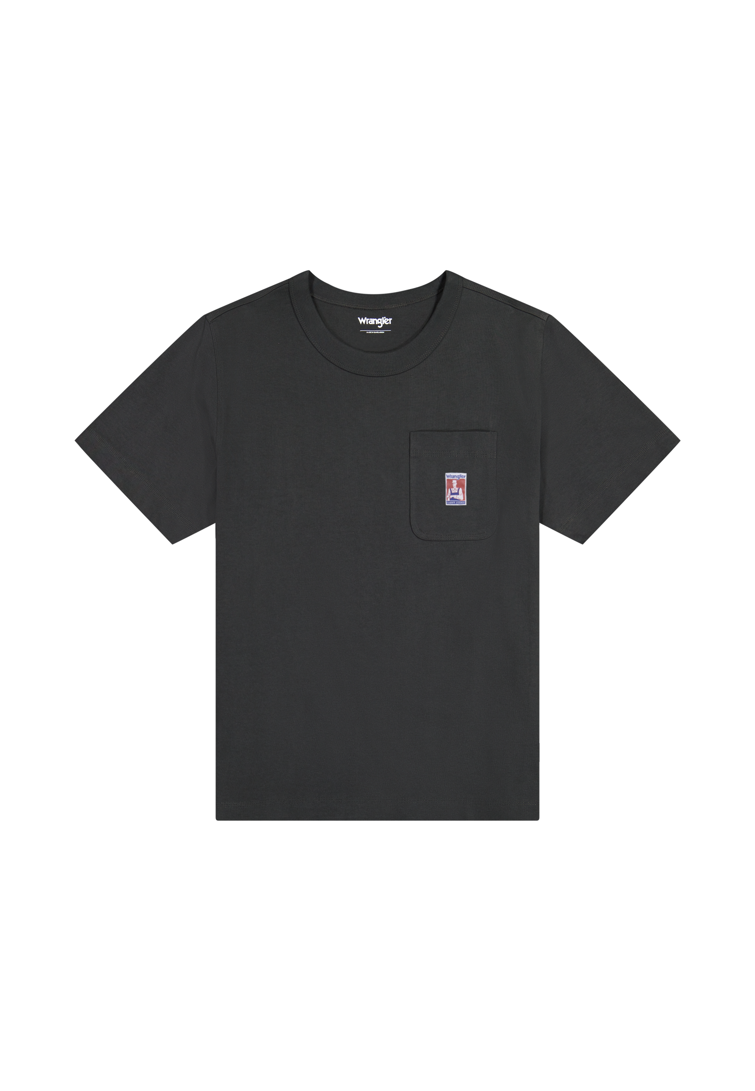 Cj Pocket Tee in Faded Black T-Shirts Wrangler