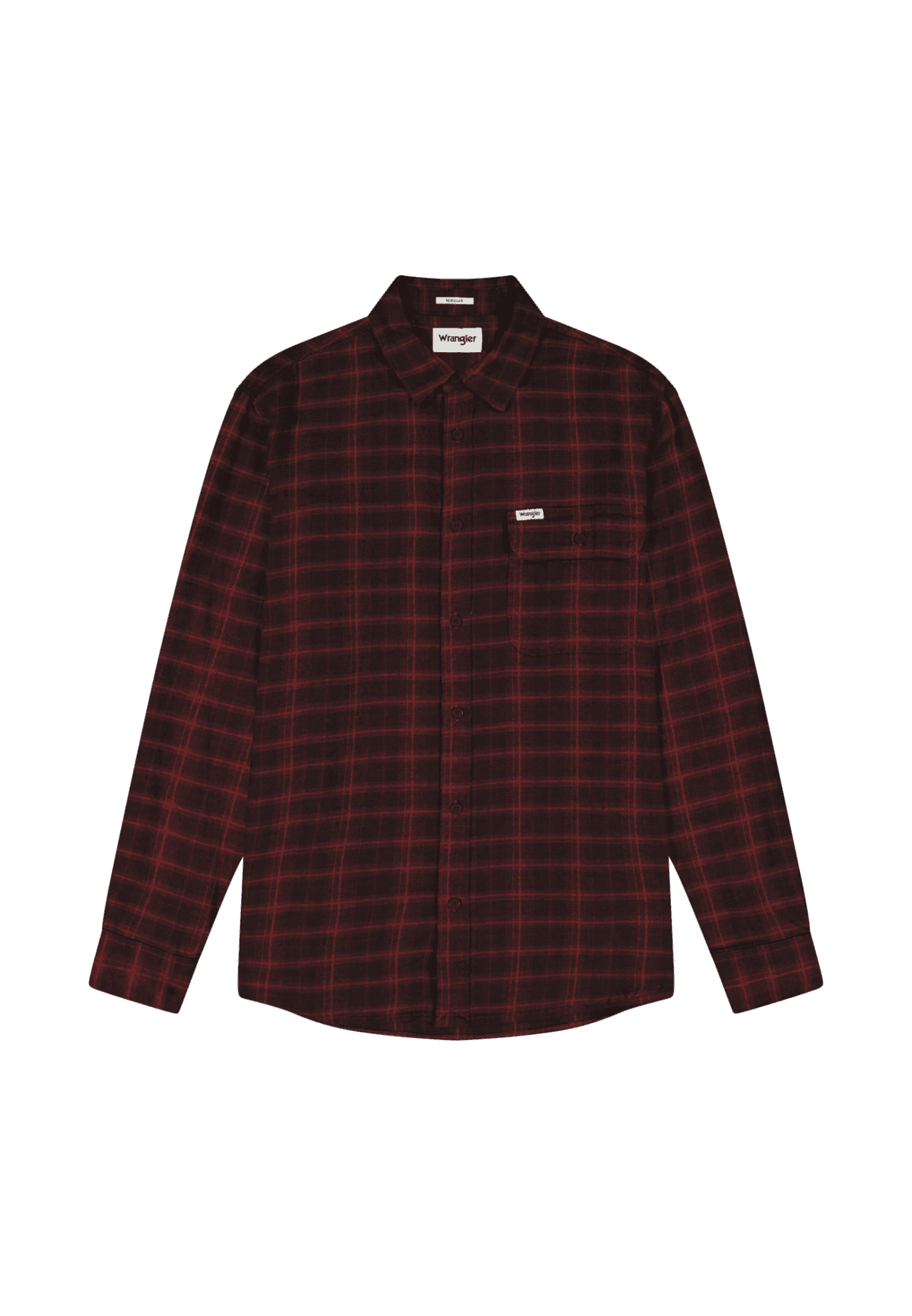 1 Pkt Flannel Shirt in Black Wine Hemden Wrangler
