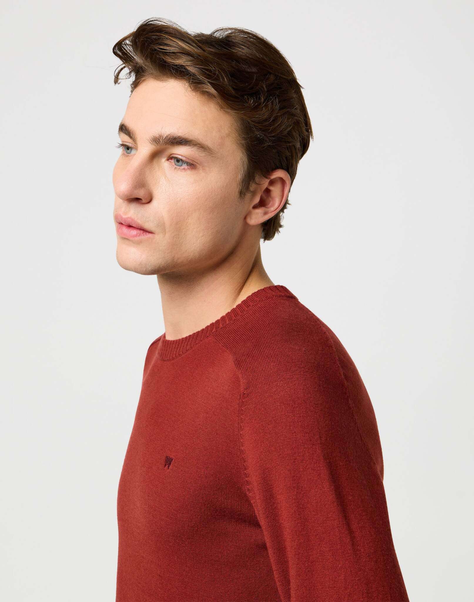 Knit Sweater in Fired Brick Pullover Wrangler