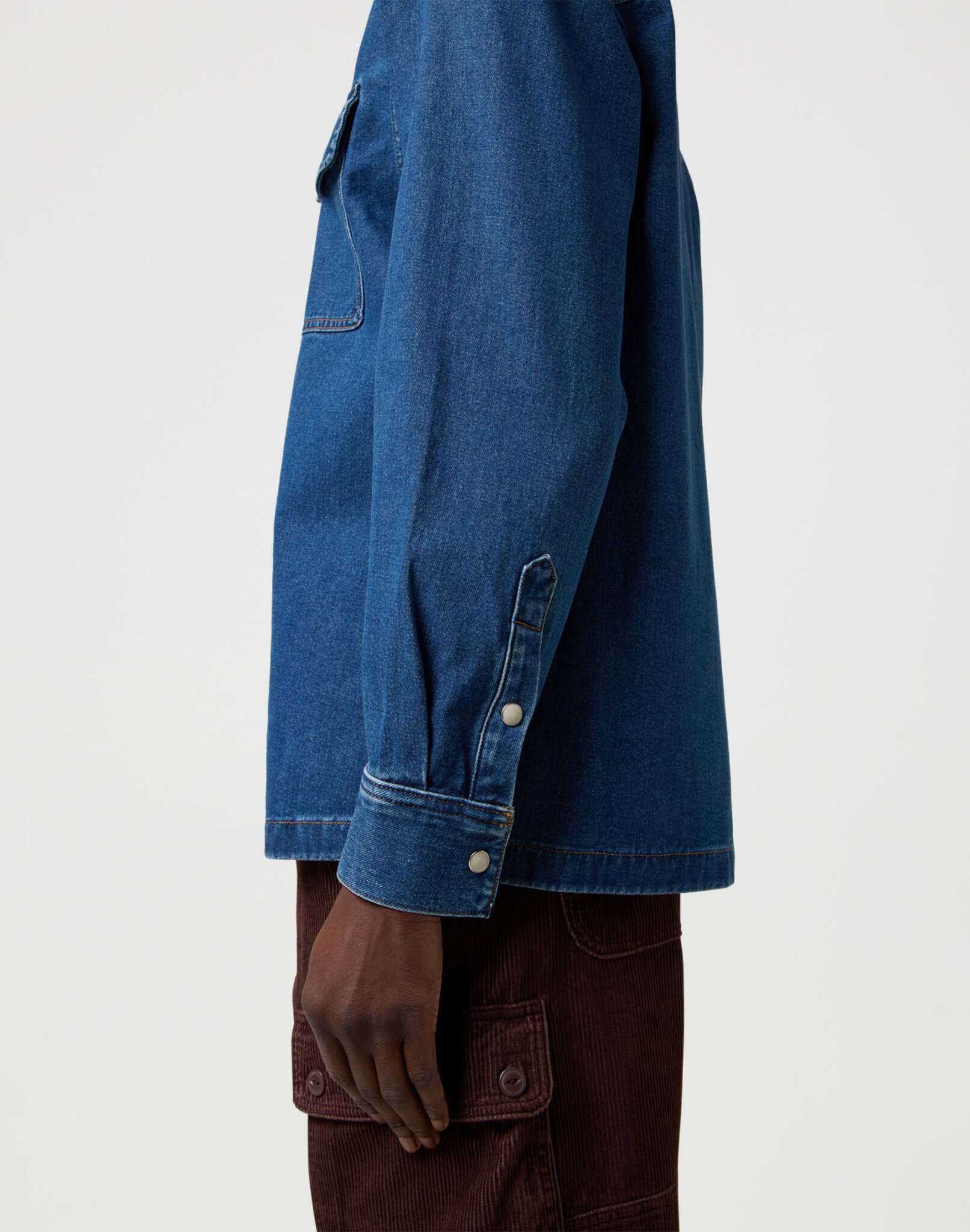 Overshirt in Retro Blue Hemden Wrangler