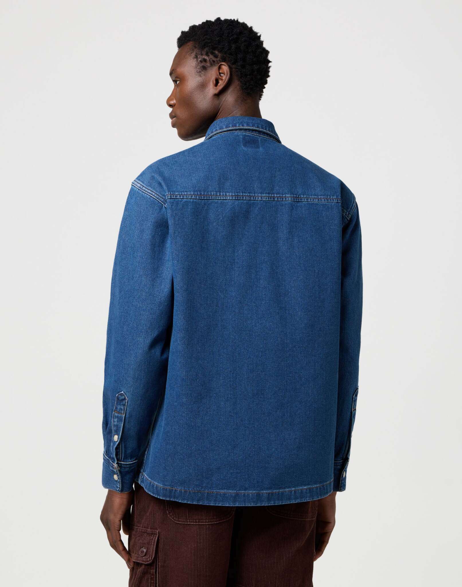 Overshirt in Retro Blue Hemden Wrangler