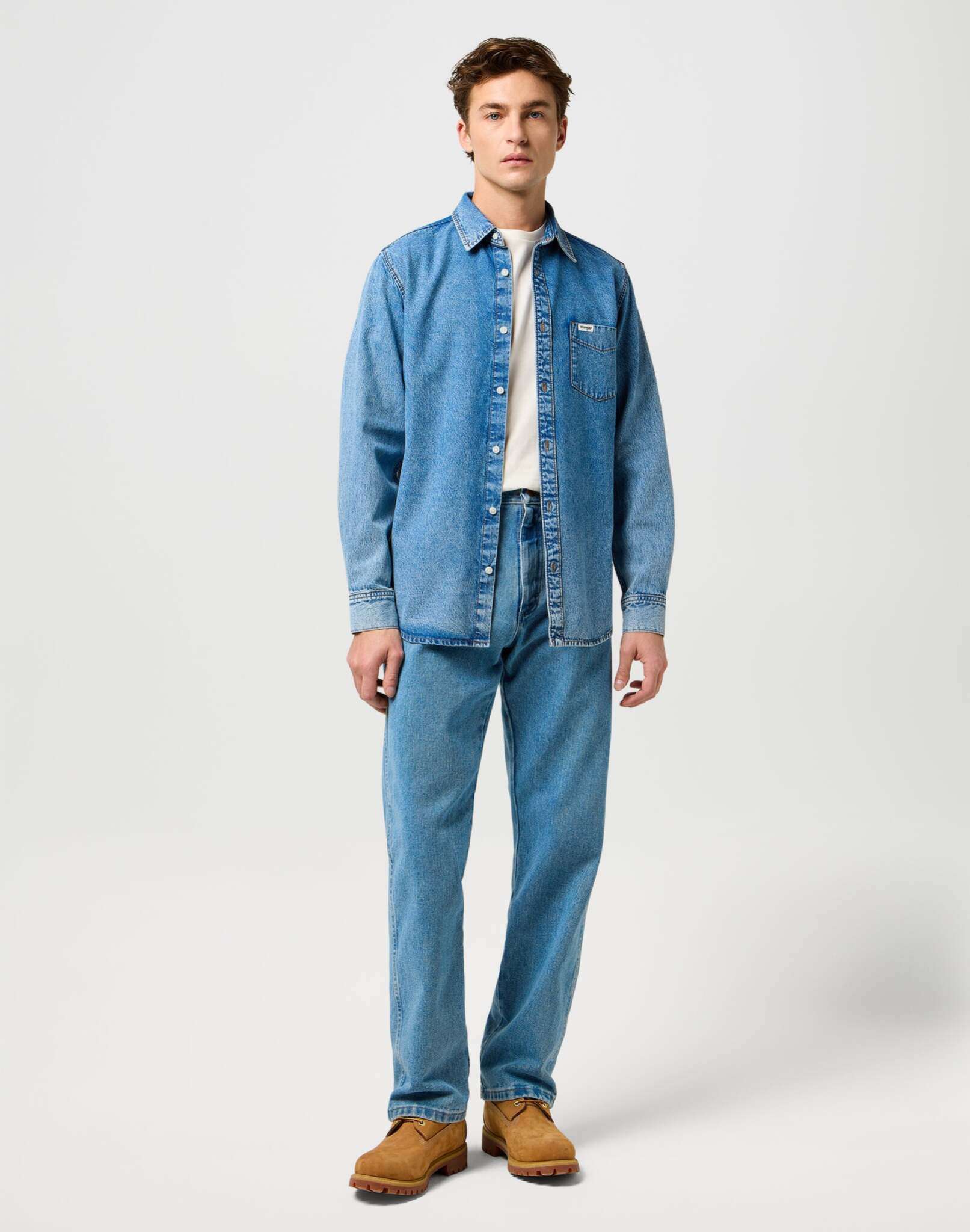 1 Pkt Shirt in Indigo Valley Hemden Wrangler