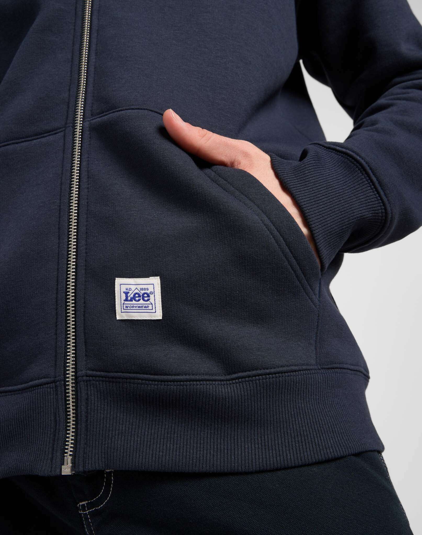 Ww Full Zip Hoodie in Rebel Navy Sweatjacken Lee