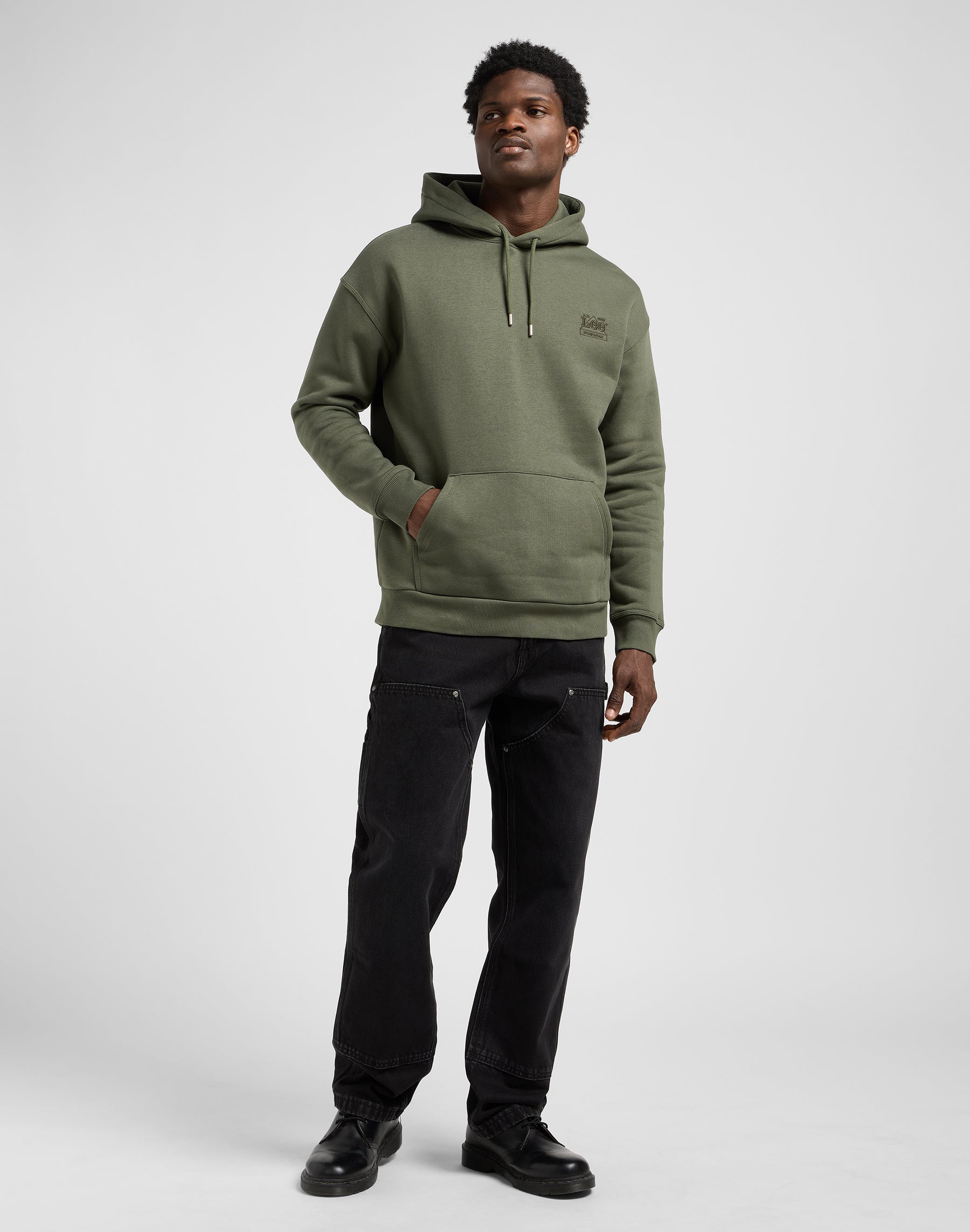 Ww Essential Hoodie in Oak Moss Kapuzenpullover Lee