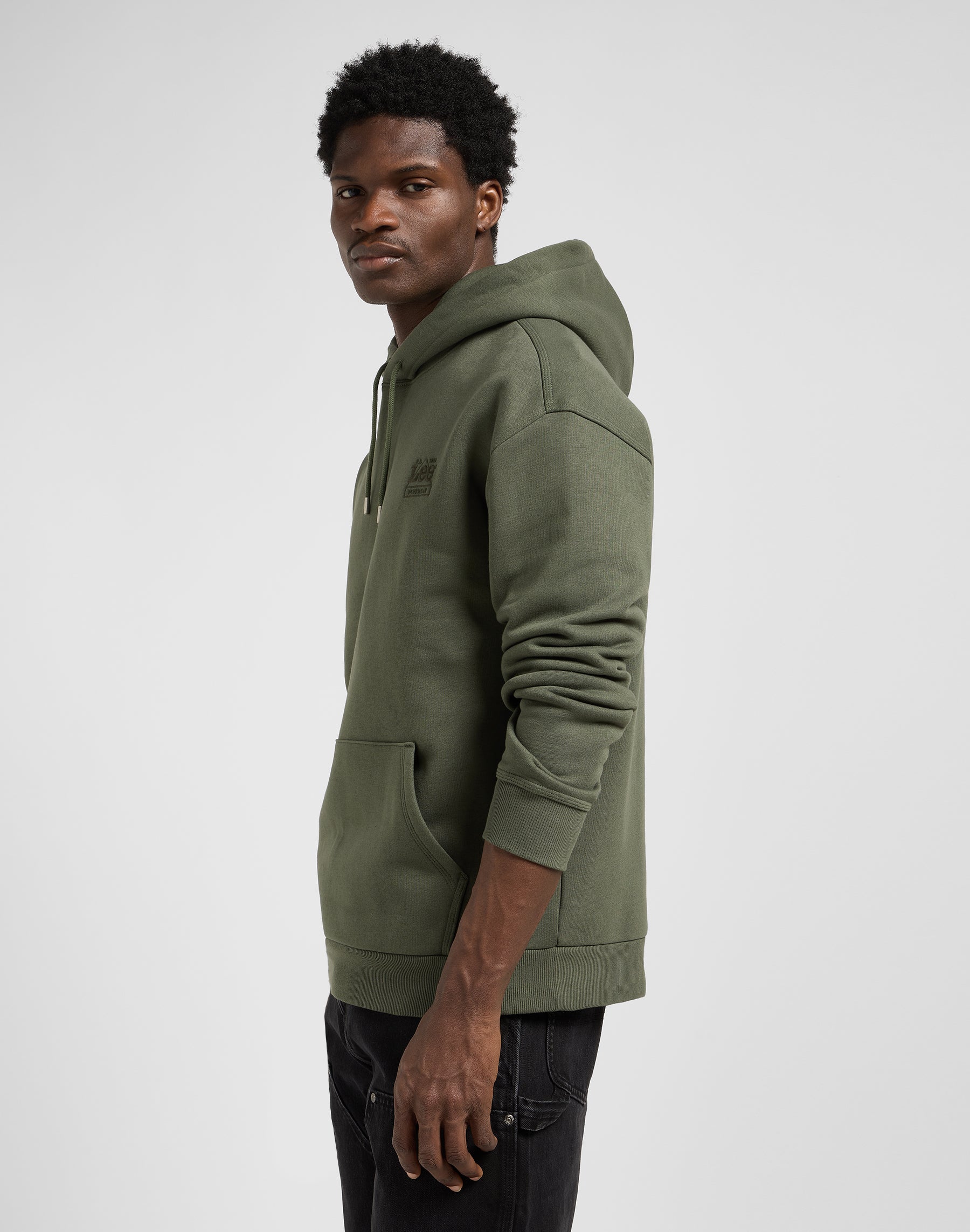 Ww Essential Hoodie in Oak Moss Kapuzenpullover Lee