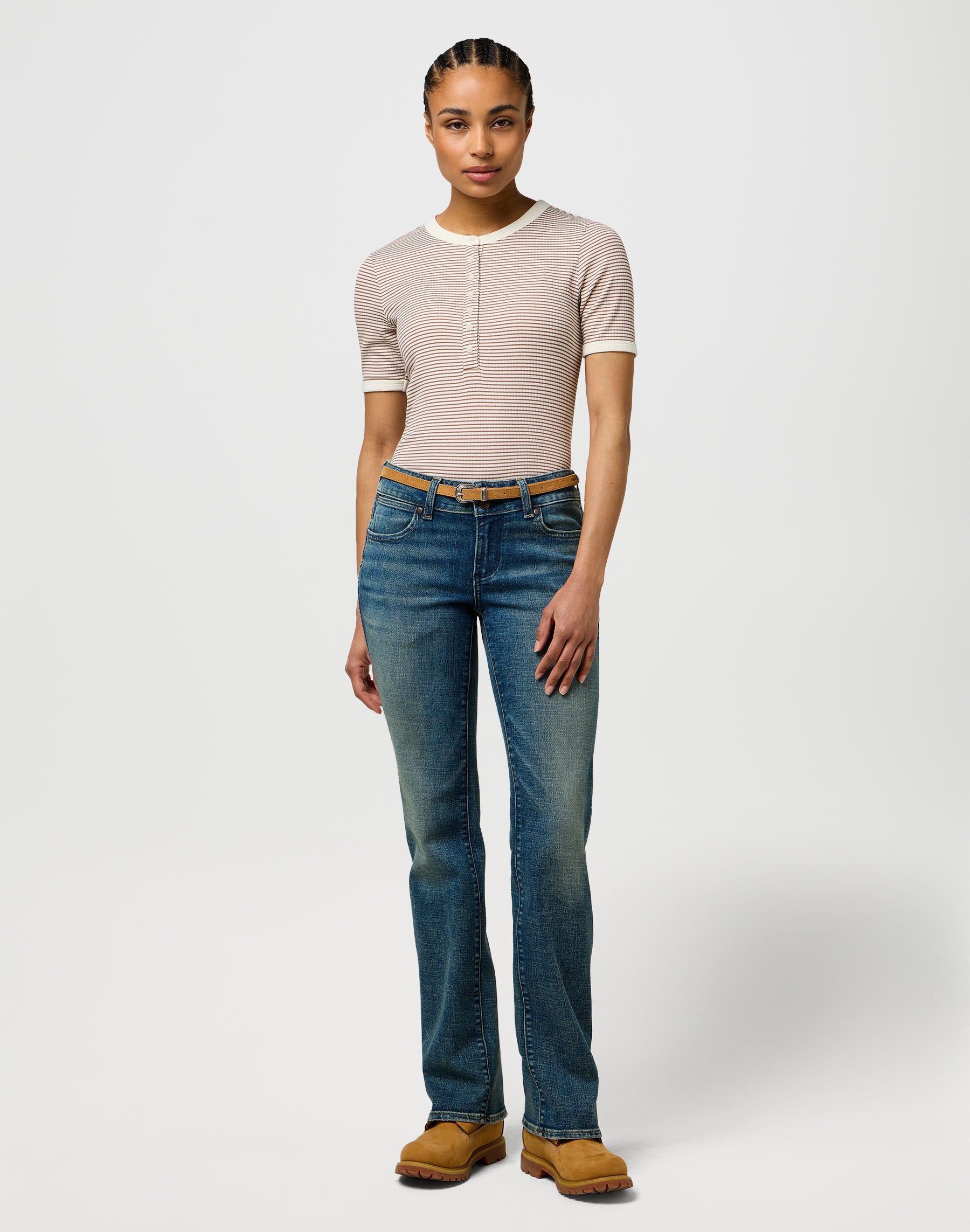 Thin Western Belt in Camel Gürtel Wrangler