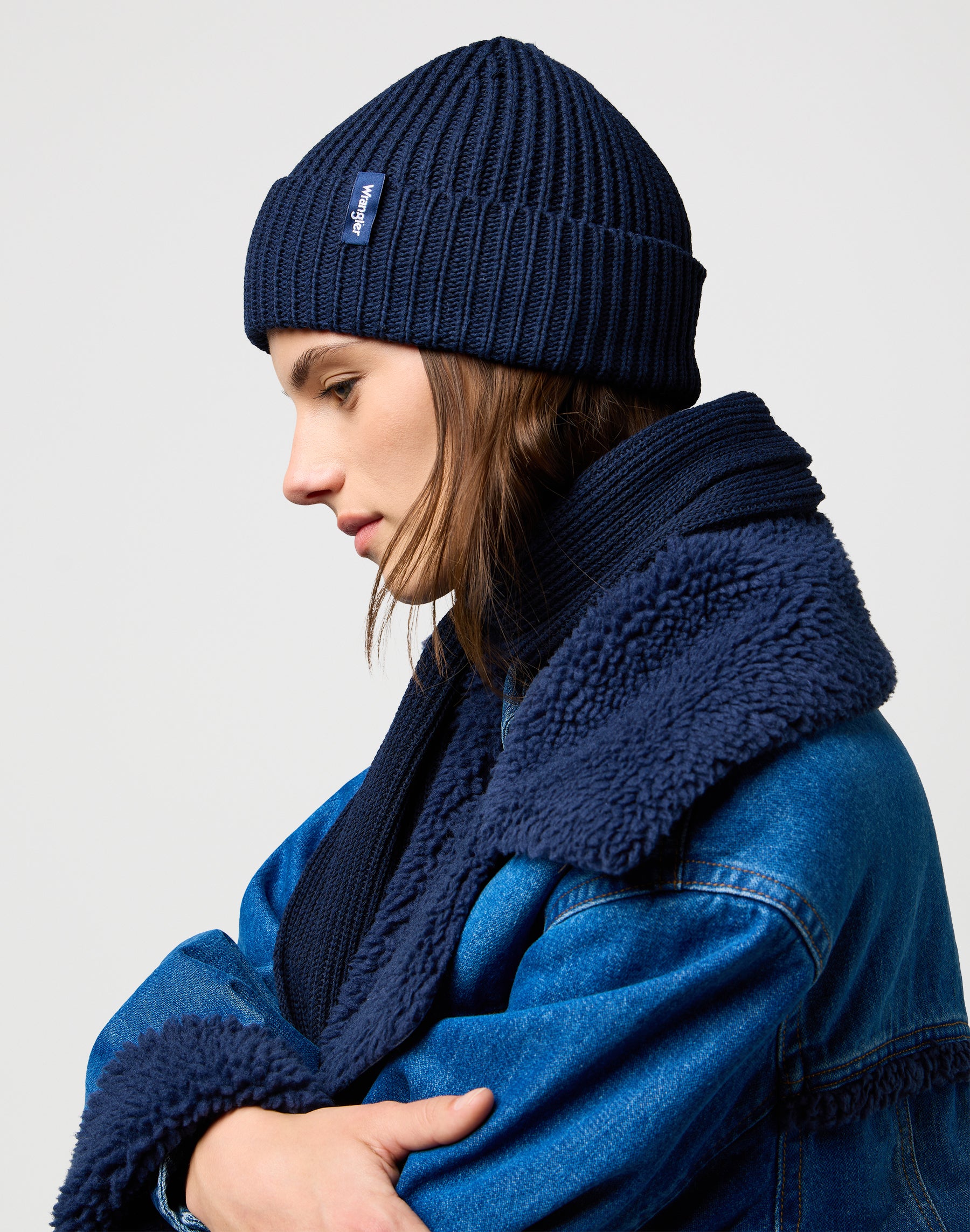 Scarf Beanie Set in Dark Navy Schals Wrangler
