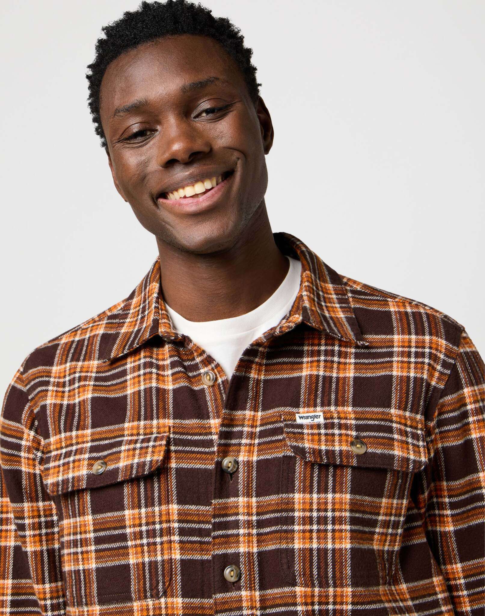 Overshirt in Deep Brown Hemden Wrangler