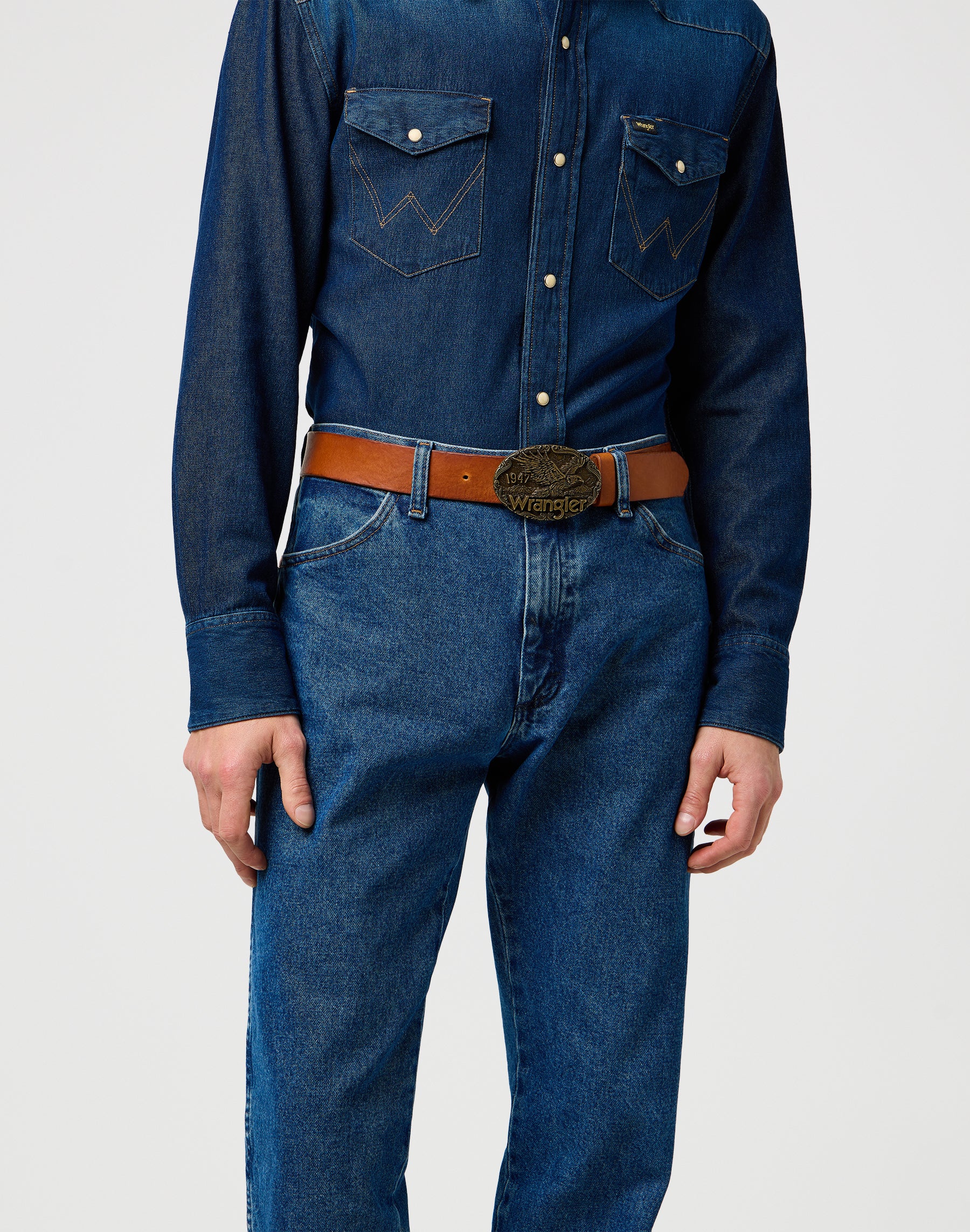 W Eagle Belt in Cognac Gürtel Wrangler