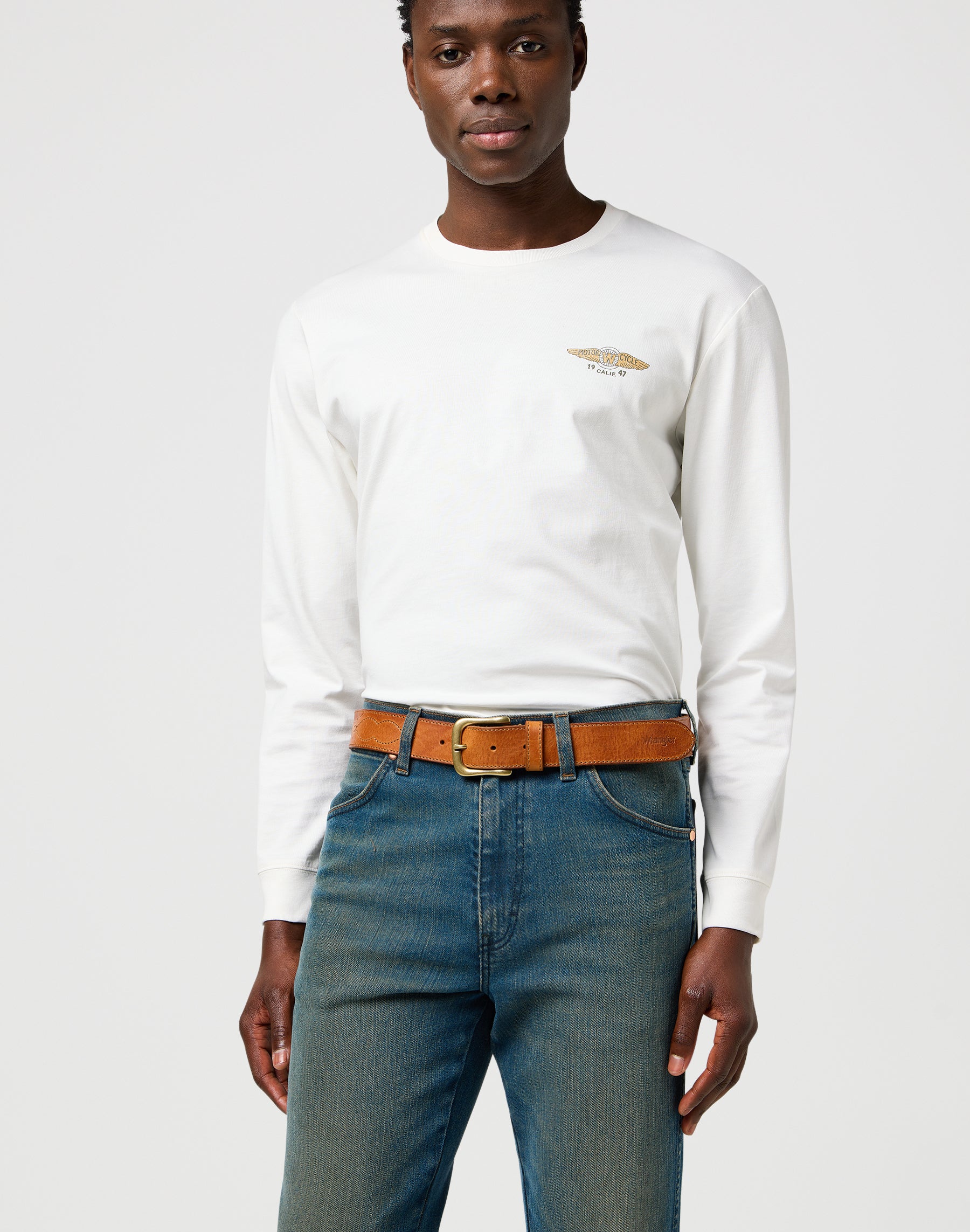 Western Stitch Belt in Cognac Gürtel Wrangler