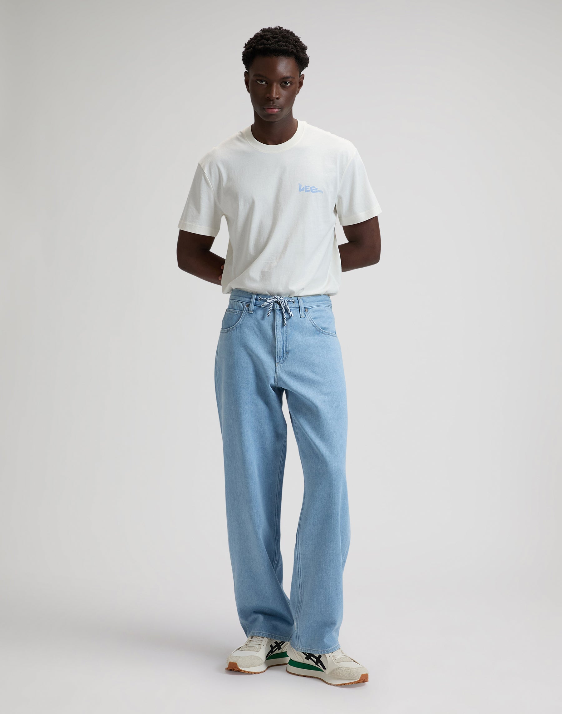 Henry Baggy Drawstring in Light Stone Jeans Lee