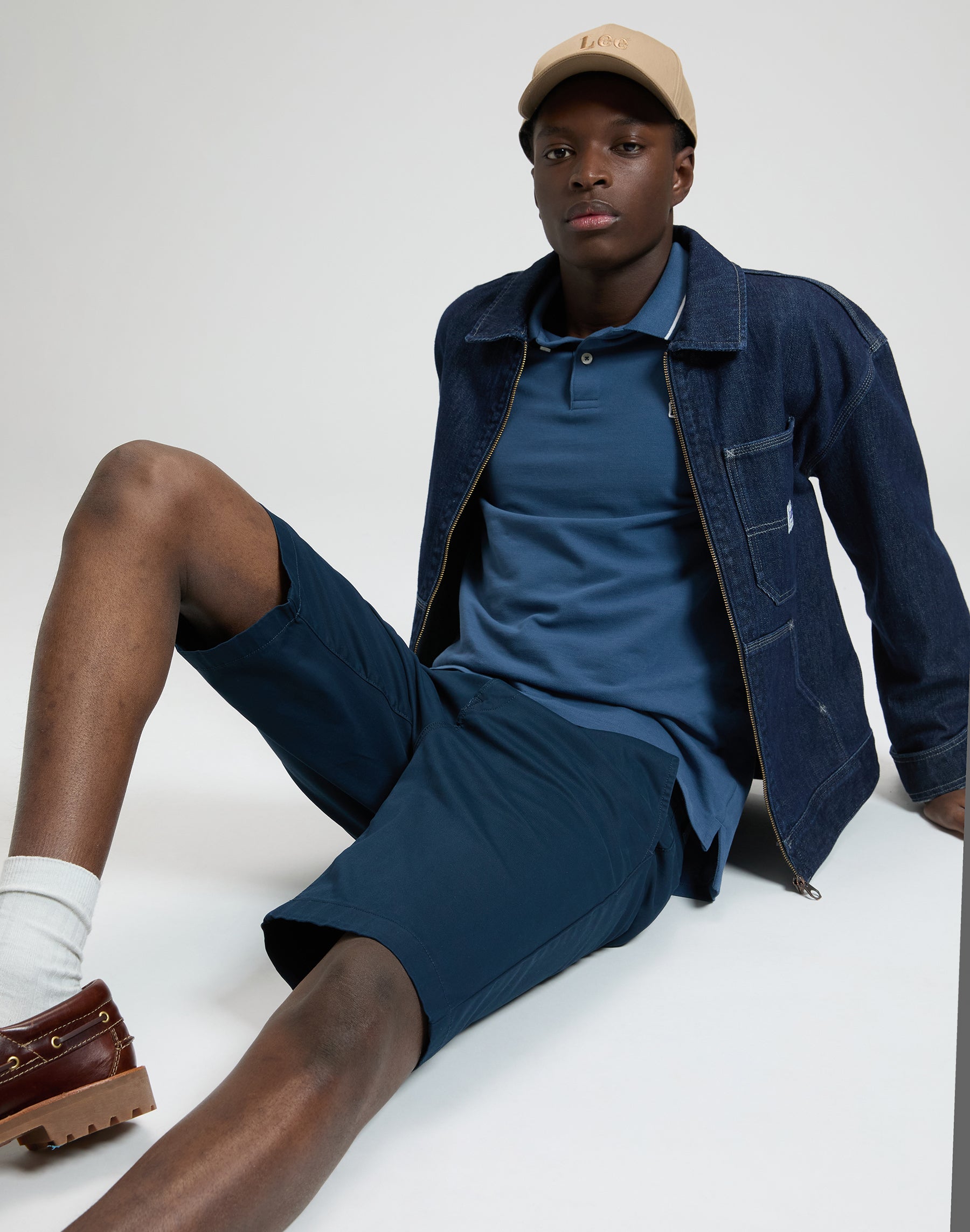 Regular Chino Short in Rivet Navy Shorts Lee