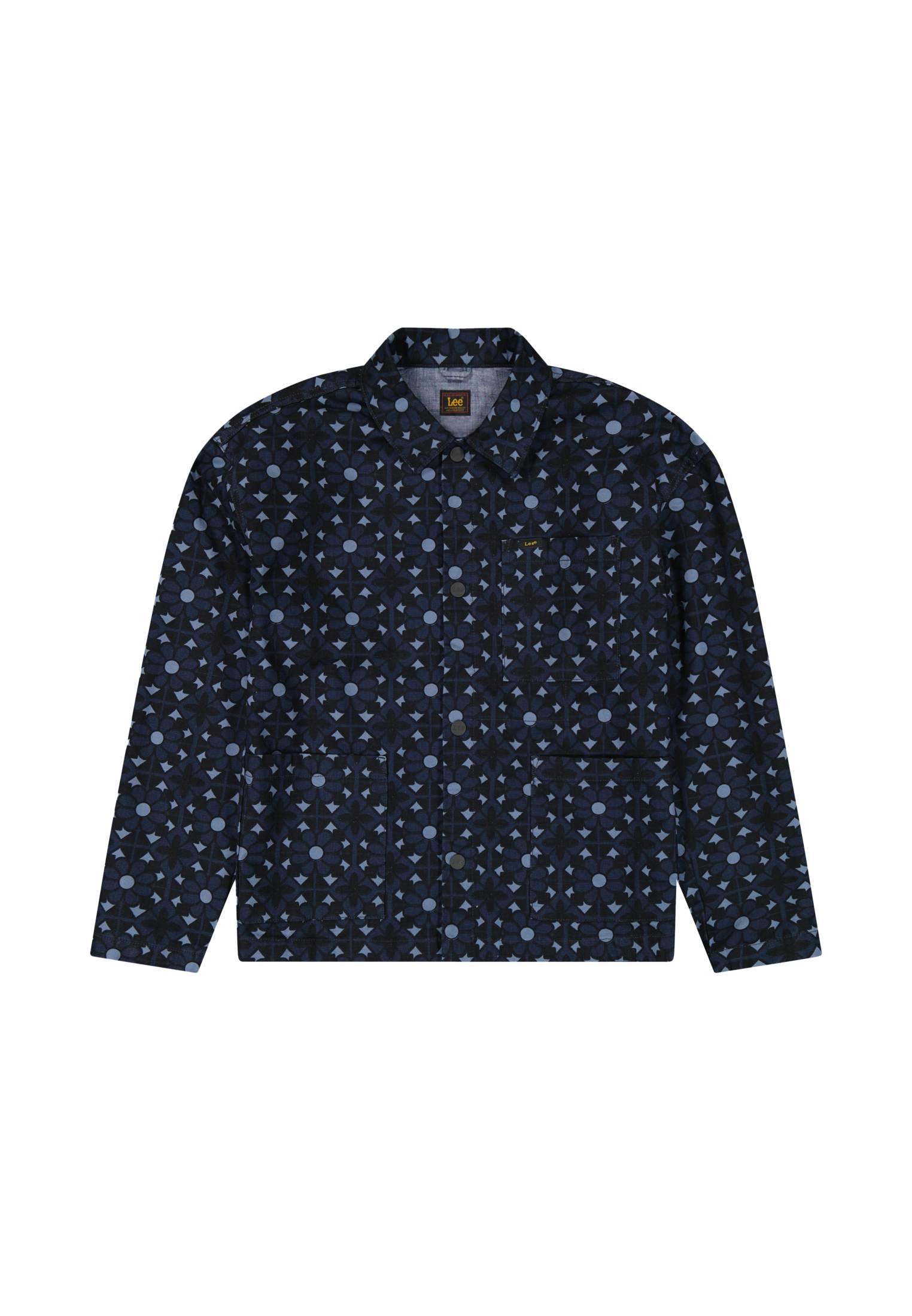 Clean Workwear Jacket in Geo Print Jacken Lee