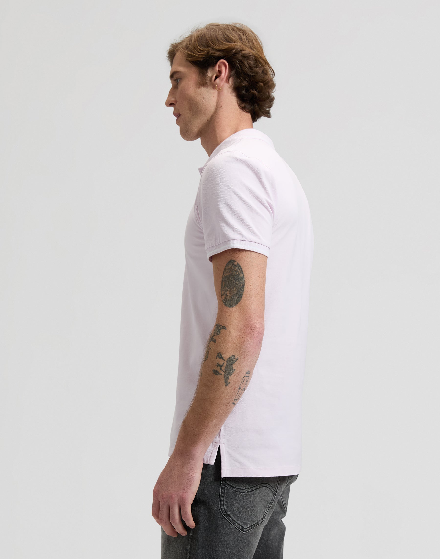 Pique Polo in Light Icy Pink T-Shirts Lee