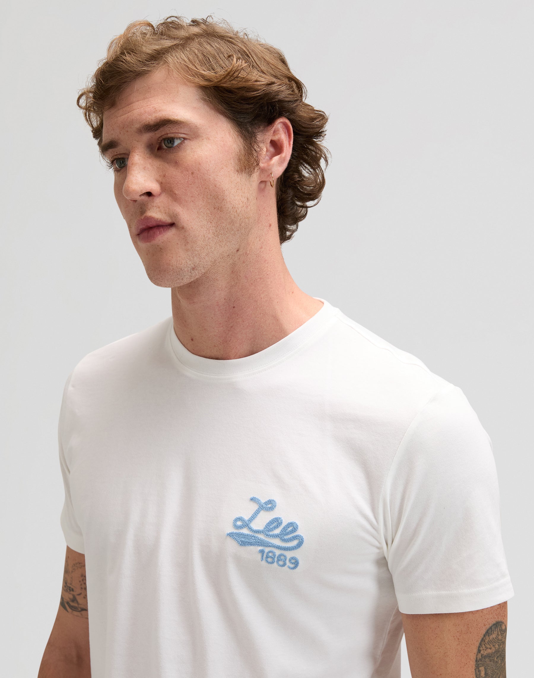 Lee Stitch Tee in Bright White T-Shirts Lee