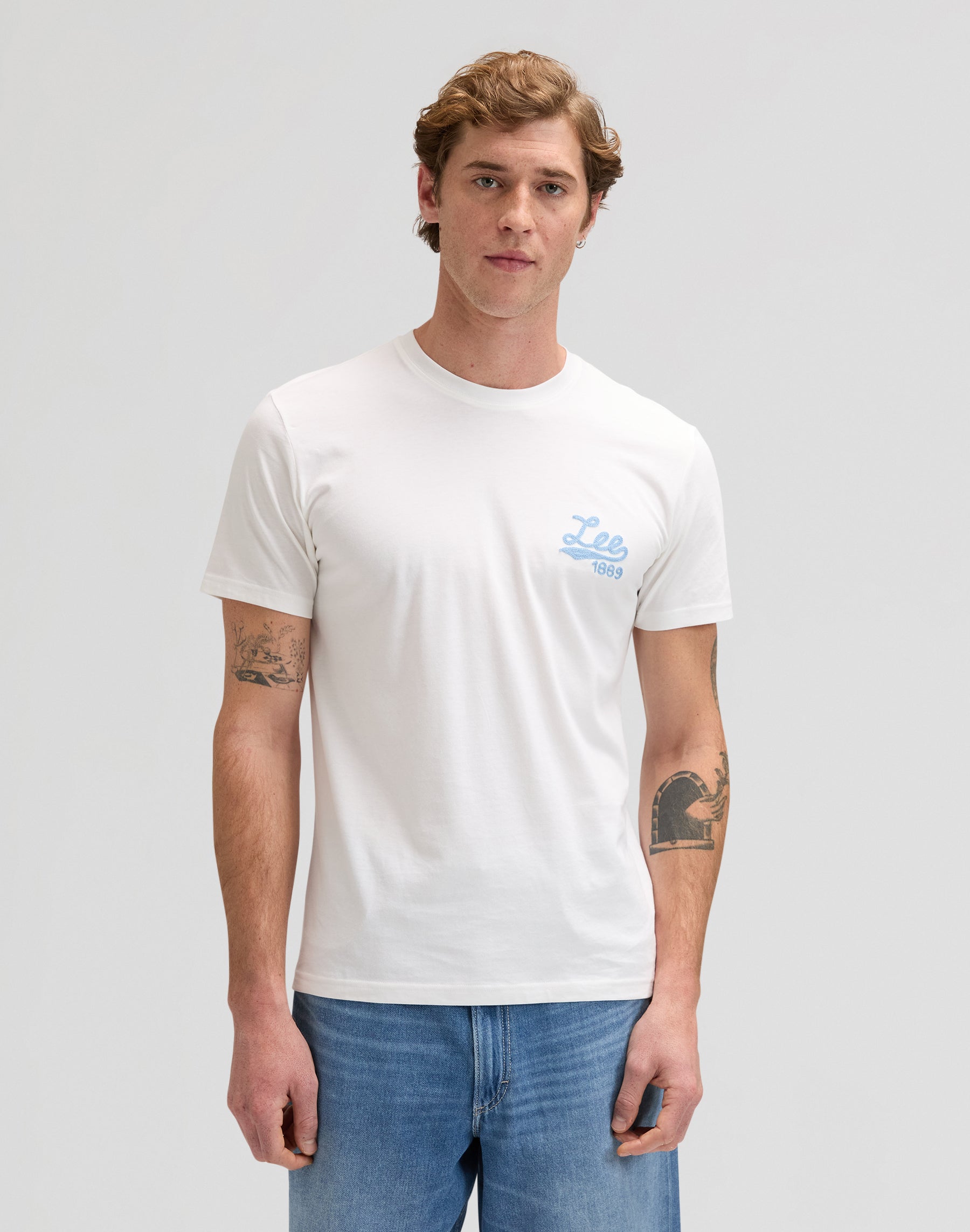 Lee Stitch Tee in Bright White T-Shirts Lee