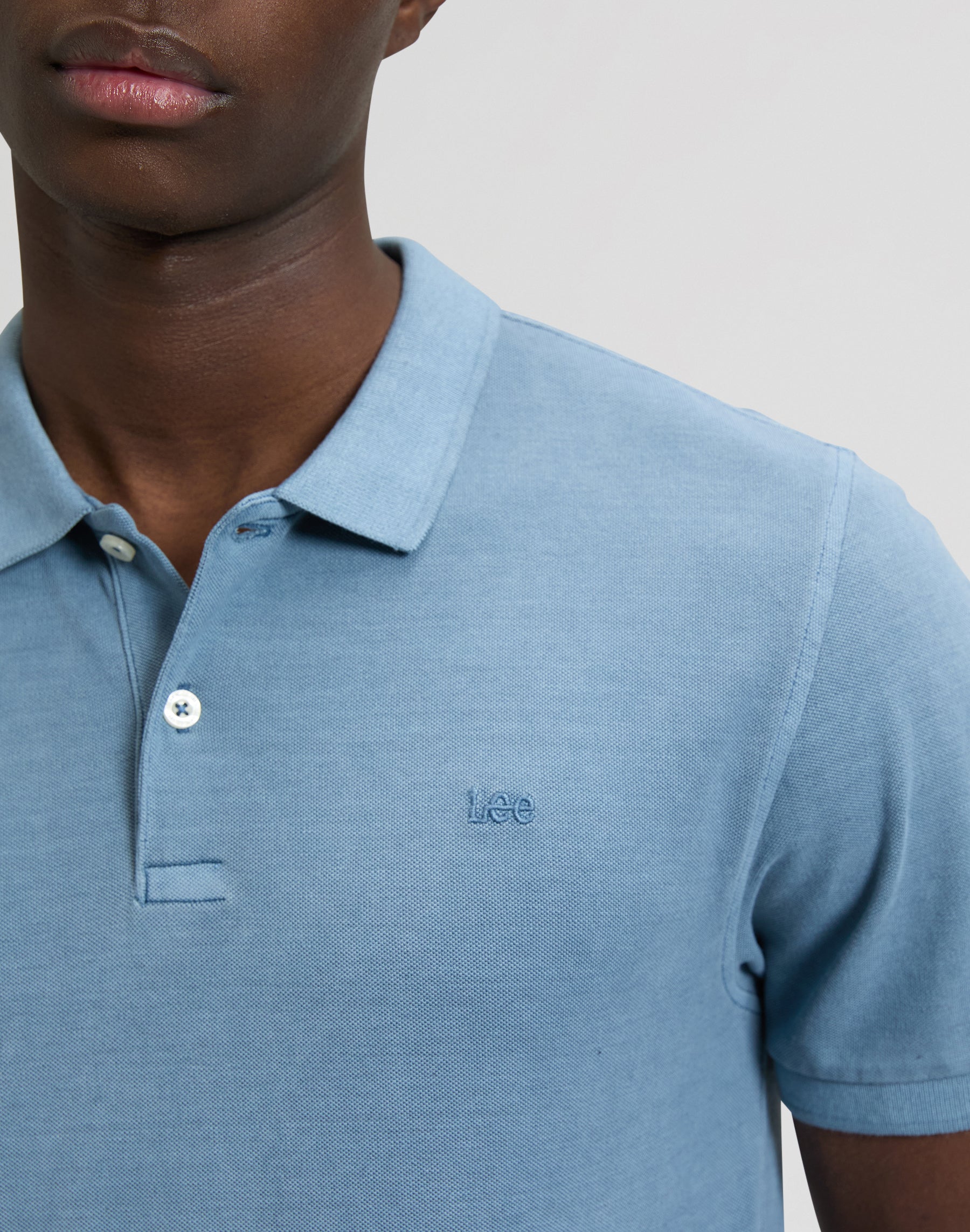 Garment Dye Polo in Dustier Blue