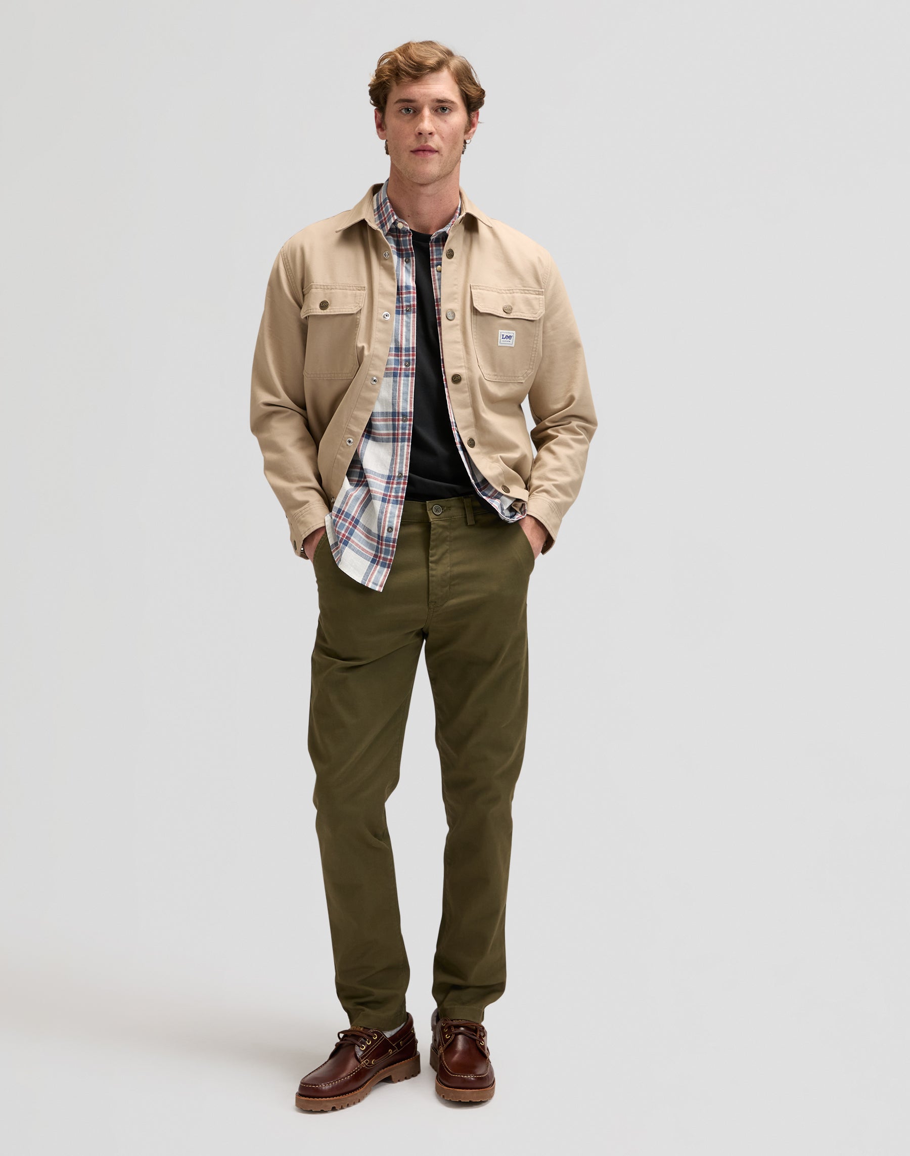 Ss Western in Academy Blue Plaid Shirts Lee