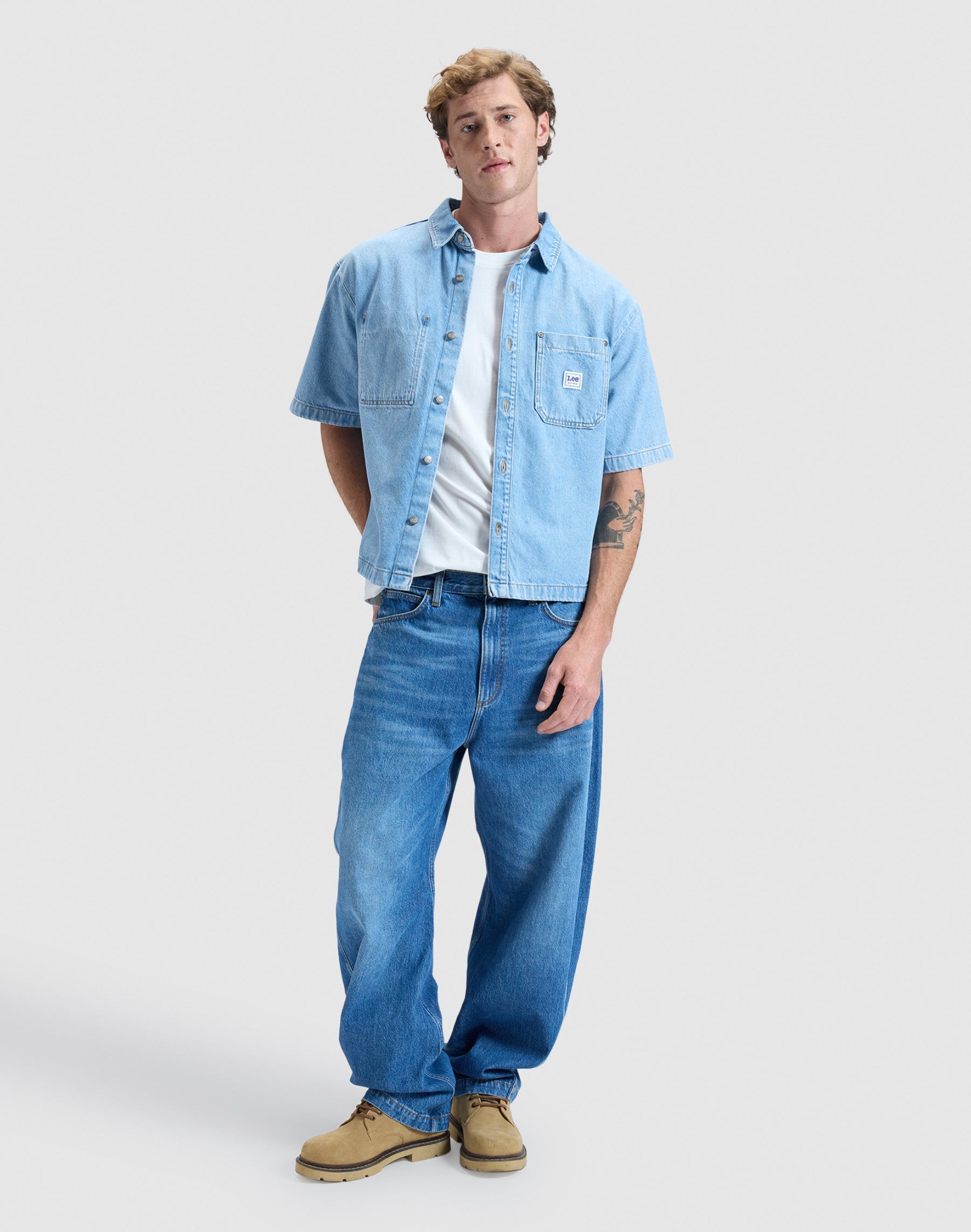 Ss Workwear Shirt in Just Me Hemden Lee
