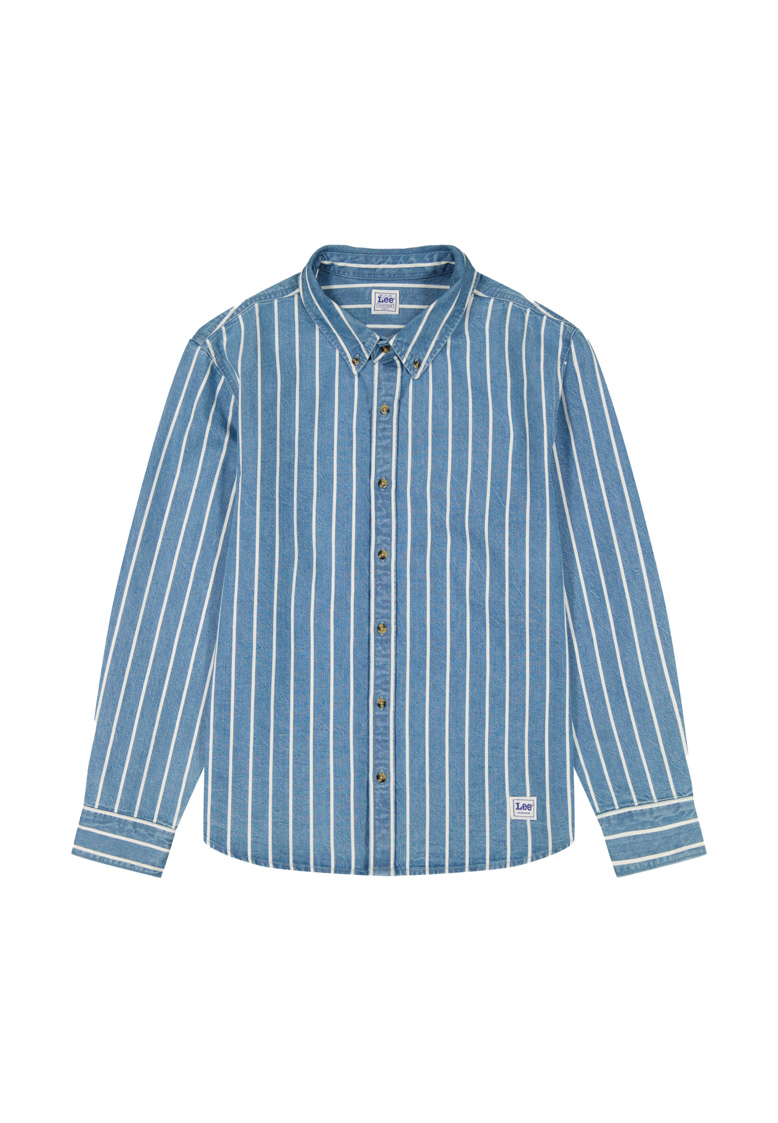 Workwear Button Down in Denim Stripe Hemden Lee