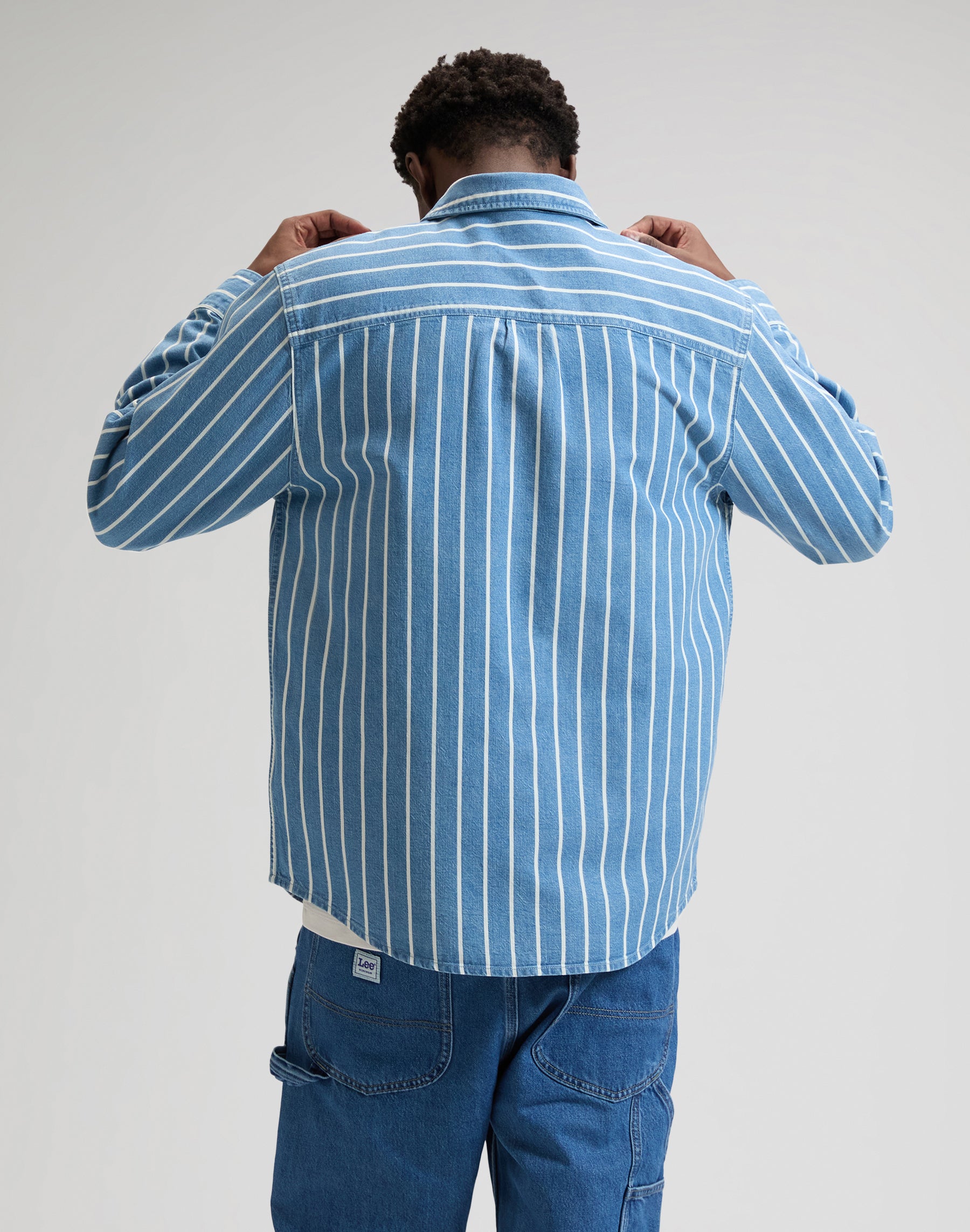 Workwear Button Down in Denim Stripe Hemden Lee