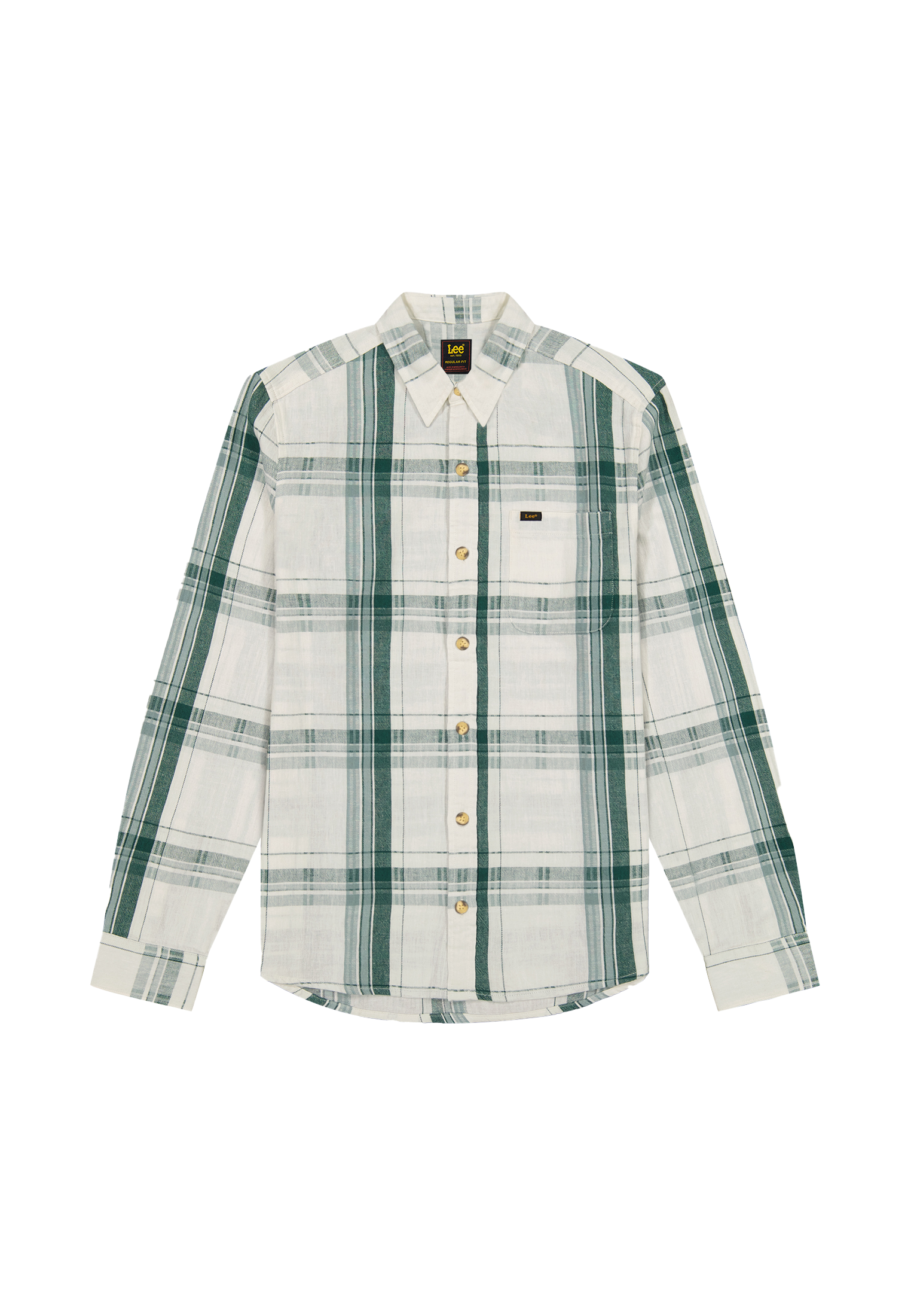 Leesure Shirt in Algae Plaid Hemden Lee