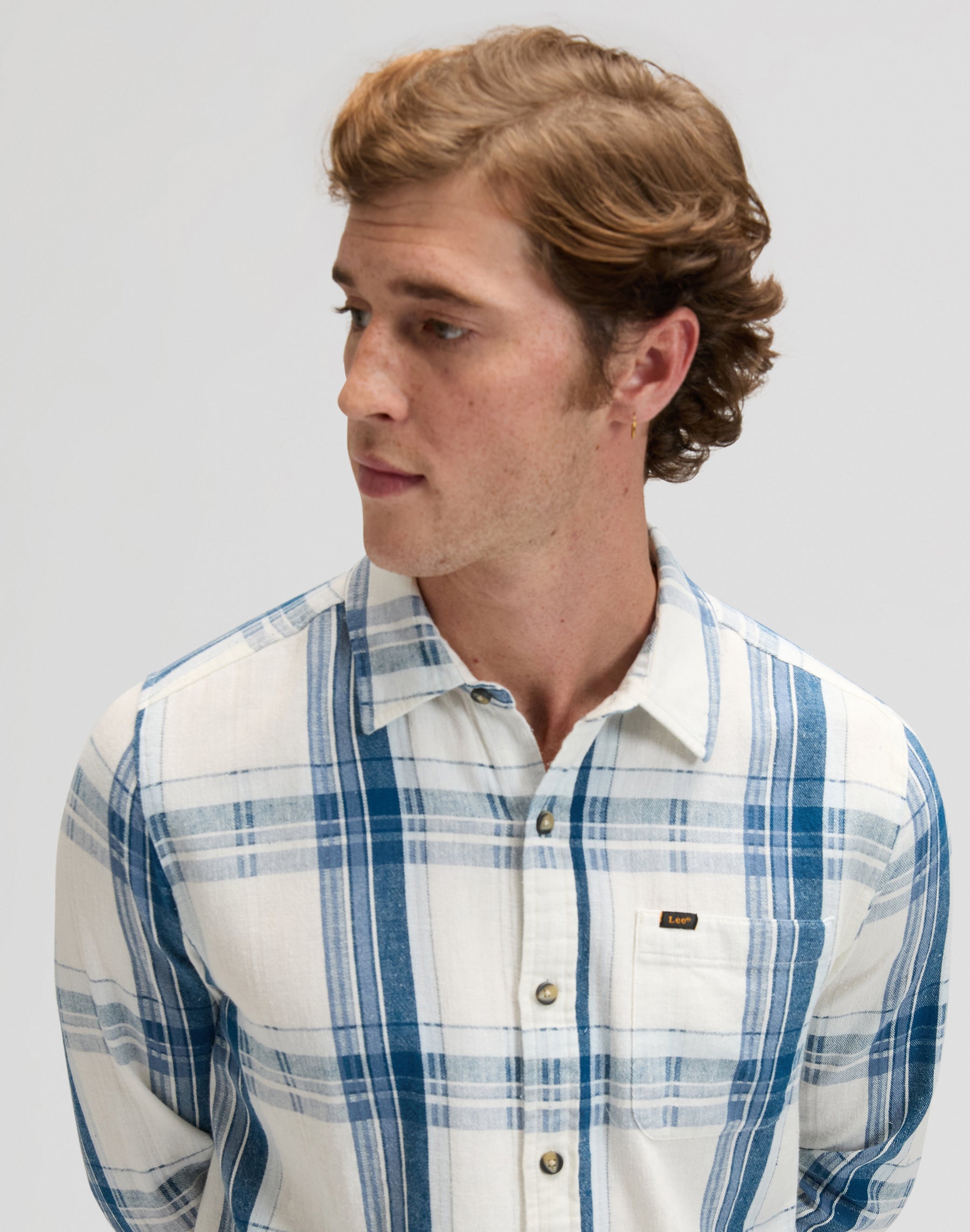 Leesure Shirt in Deep Sea Plaid Hemden Lee