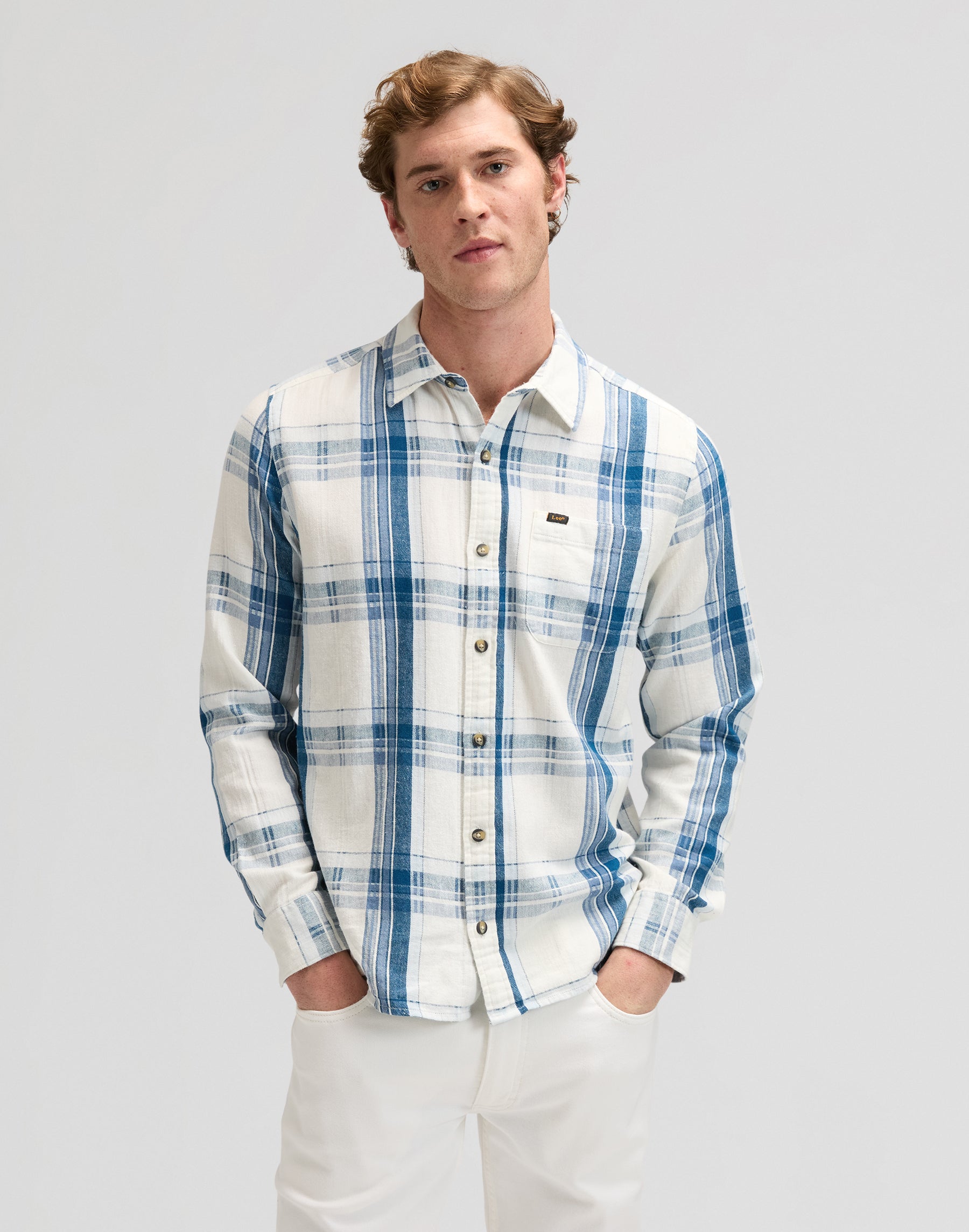Leesure Shirt in Deep Sea Plaid