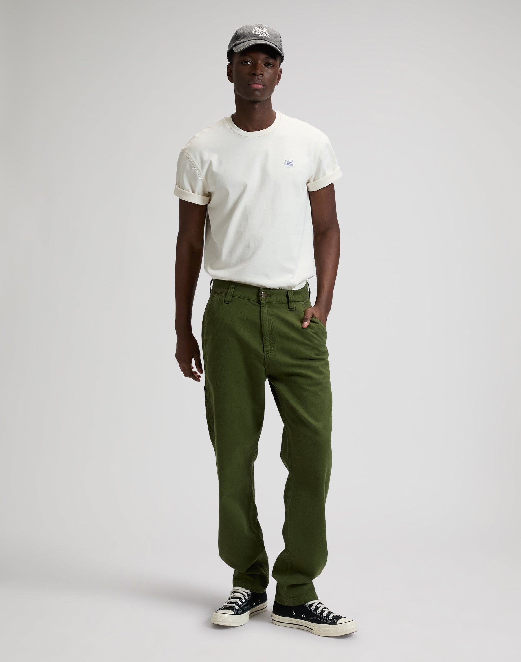 Day Cap in Washed Black