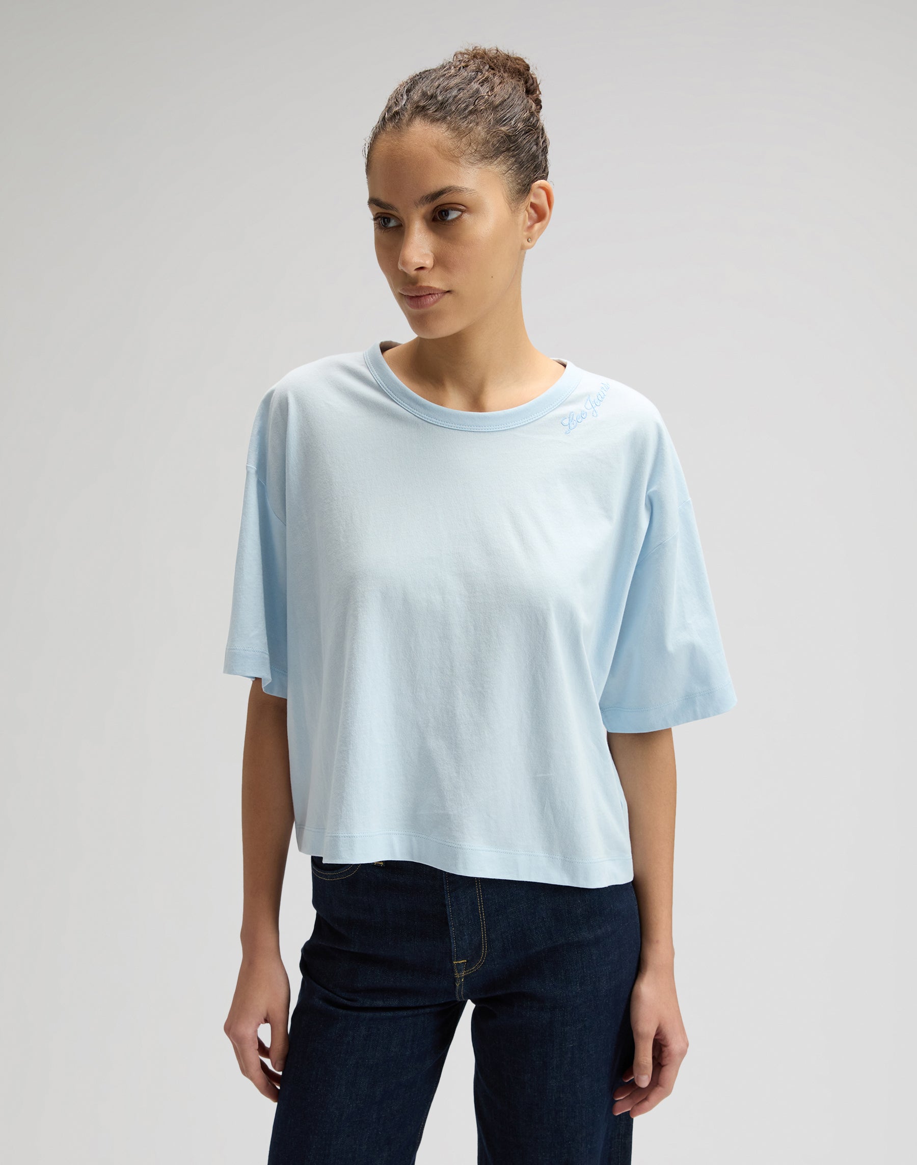 Lee Boxy Tee in Beau Blue T-Shirts Lee
