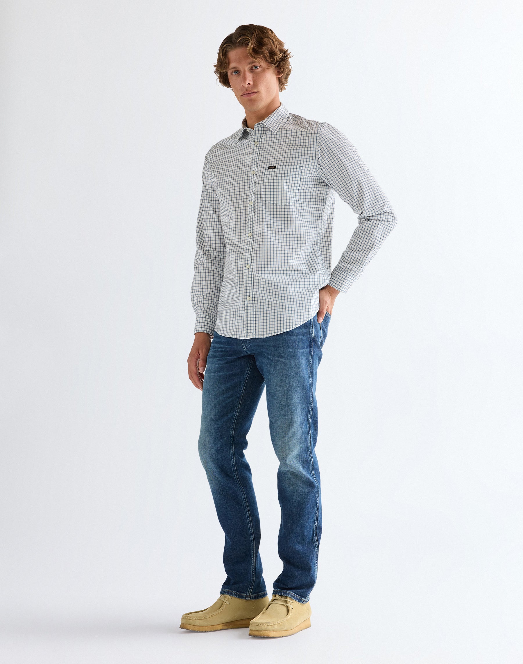 Greensboro in Stormforge Blue Jeans Wrangler