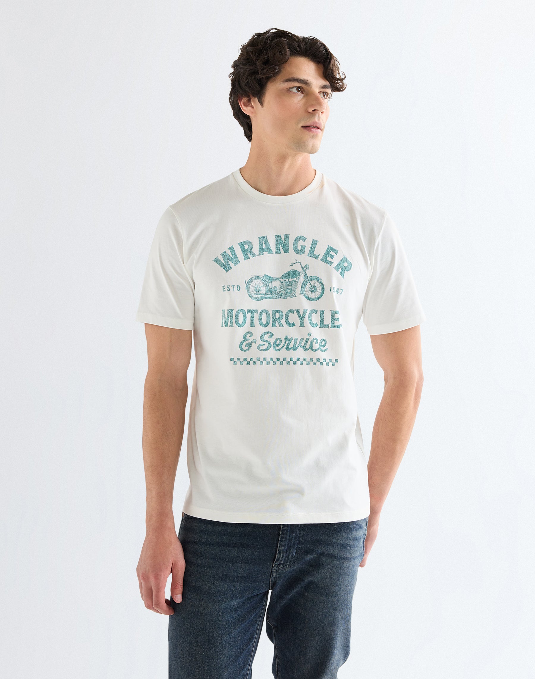 Americana Tee in Worn White