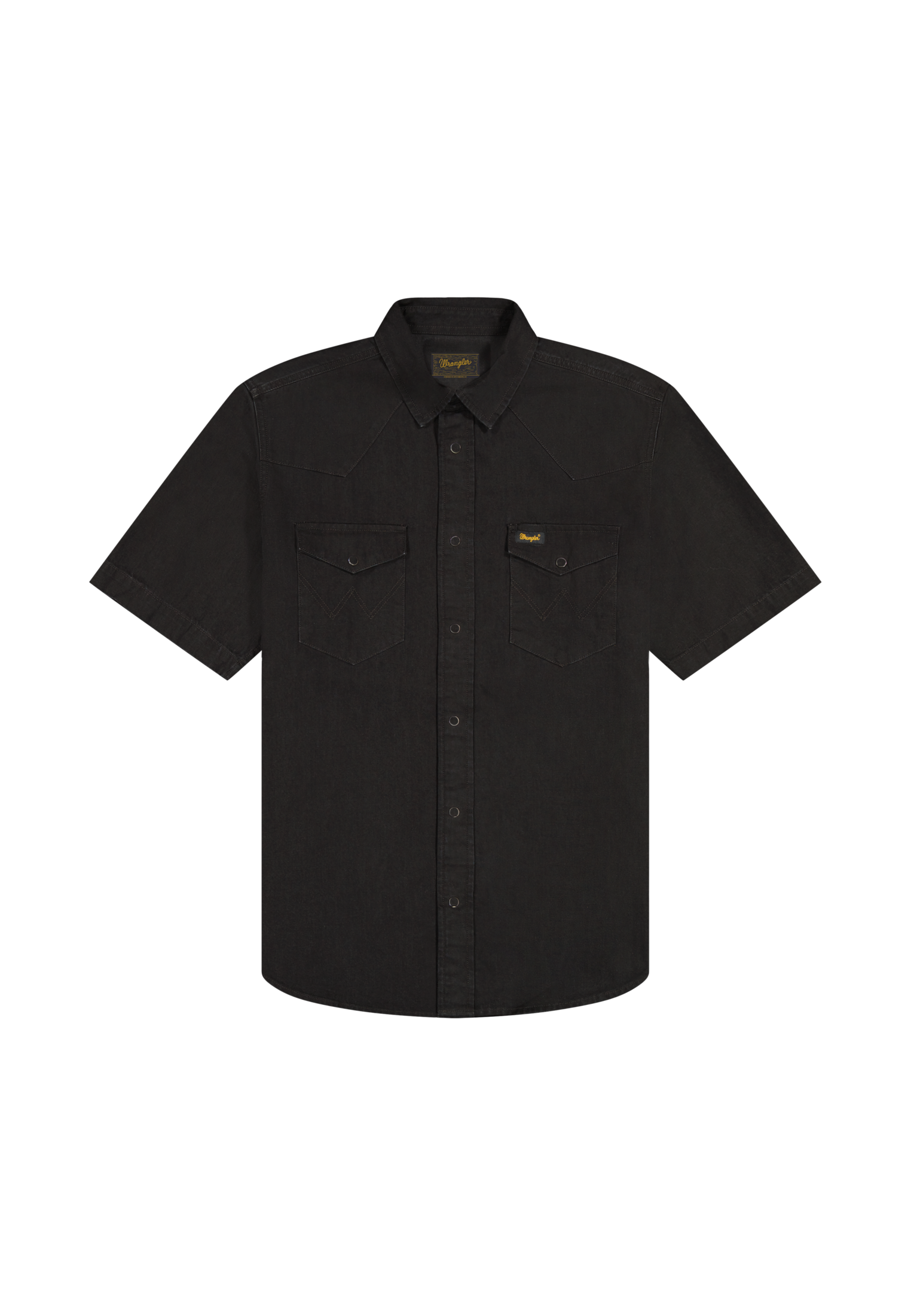Ss Western Shirt in Rinse Black